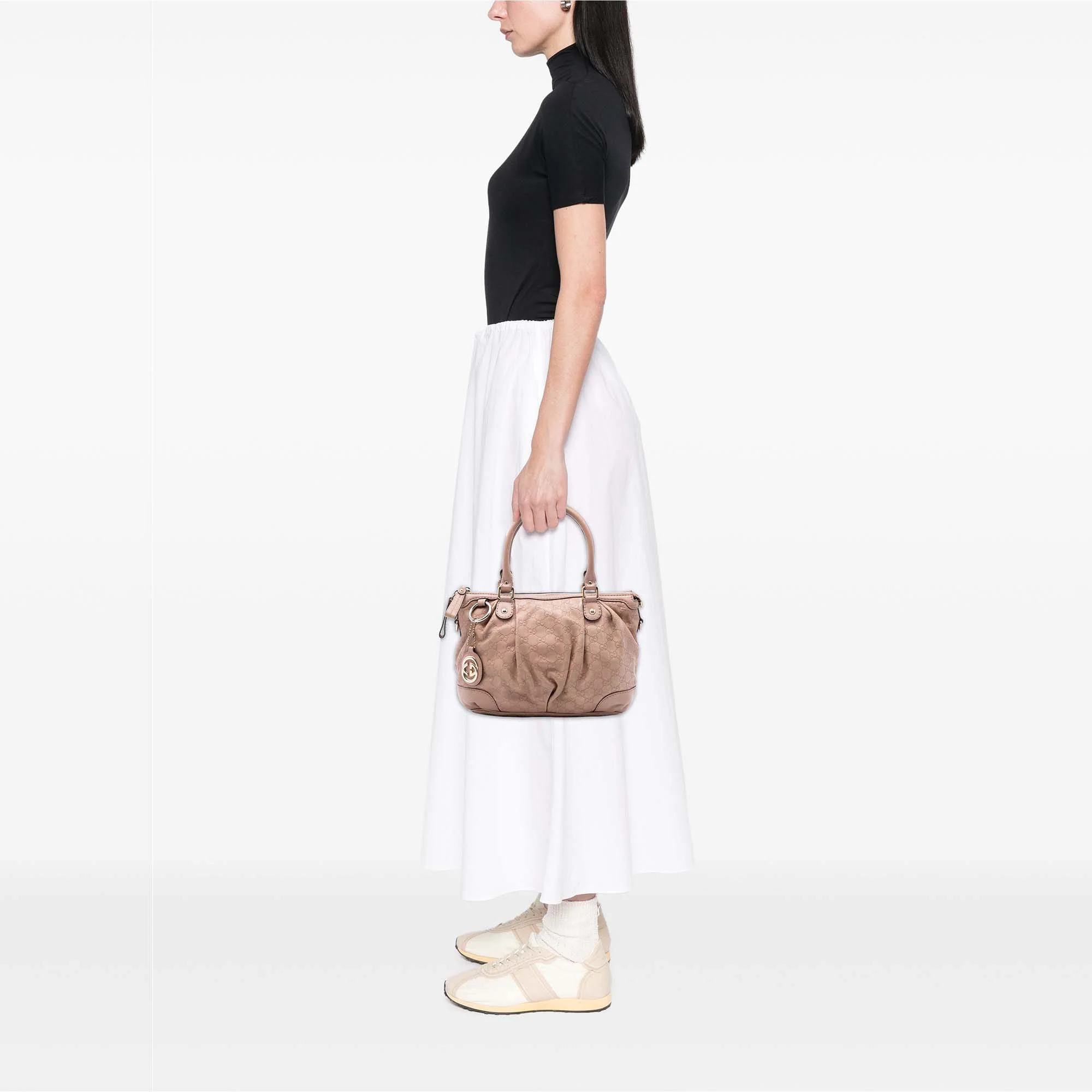 Sukey Top Handle Satchel Guccissima Leather Medium - Image 7