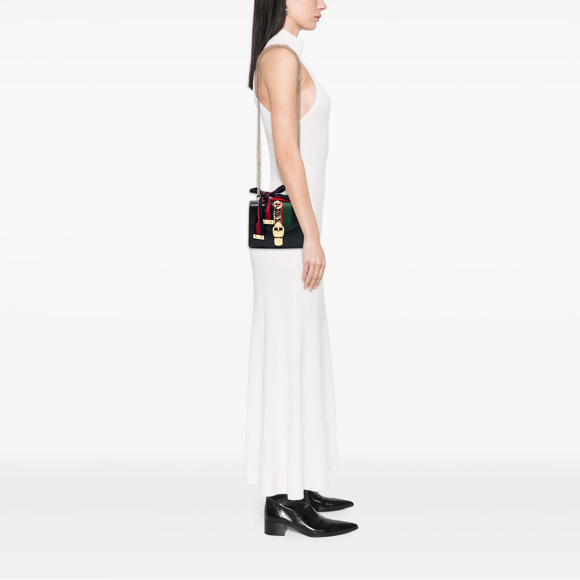 Sylvie Chain Shoulder Bag Leather Mini - Image 7