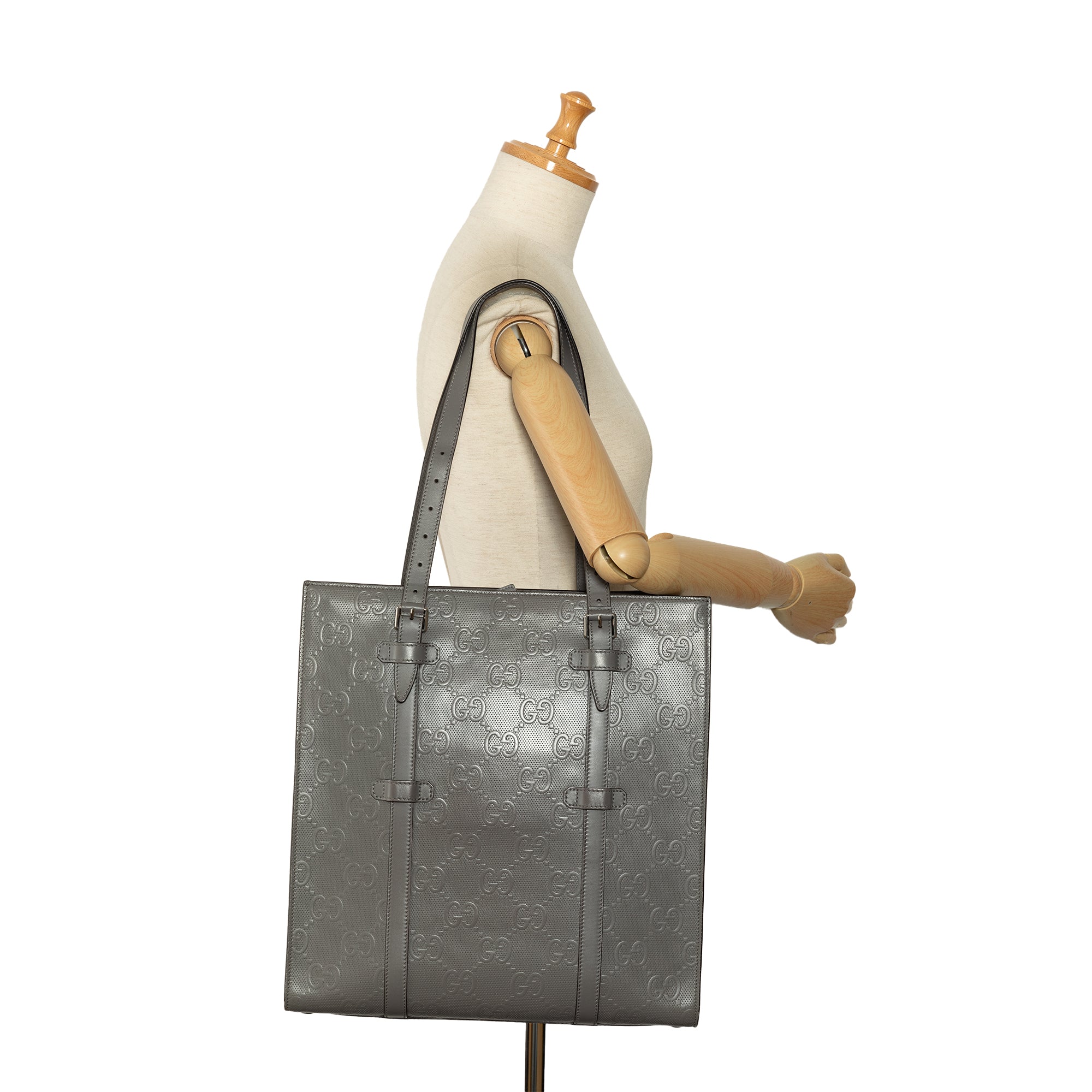 Tote Bag GG Embossed Perforated Leather - Image 9