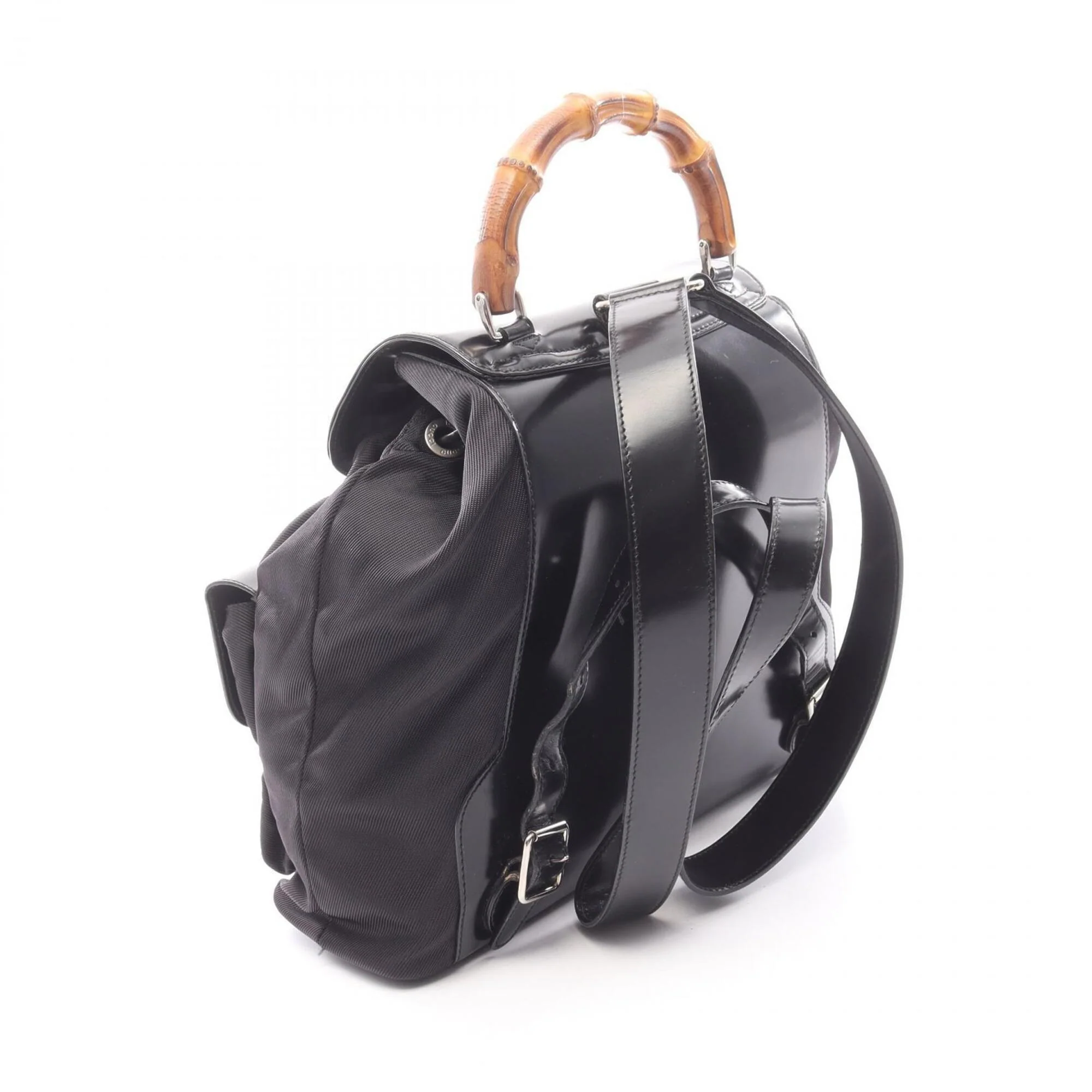 Vintage Bamboo Backpack Leather Medium - Image 2