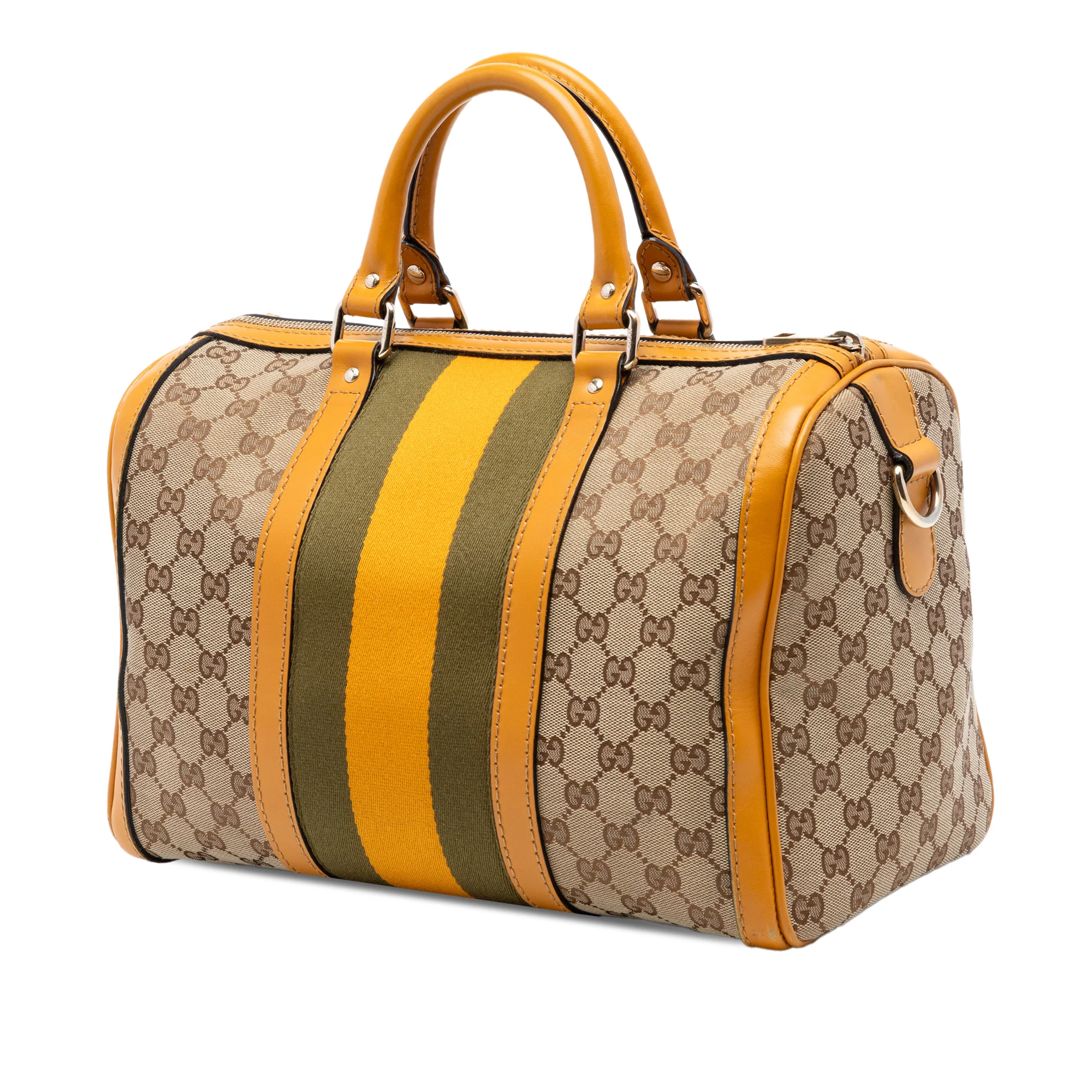 Vintage Web Boston Bag GG Canvas Medium - Image 2