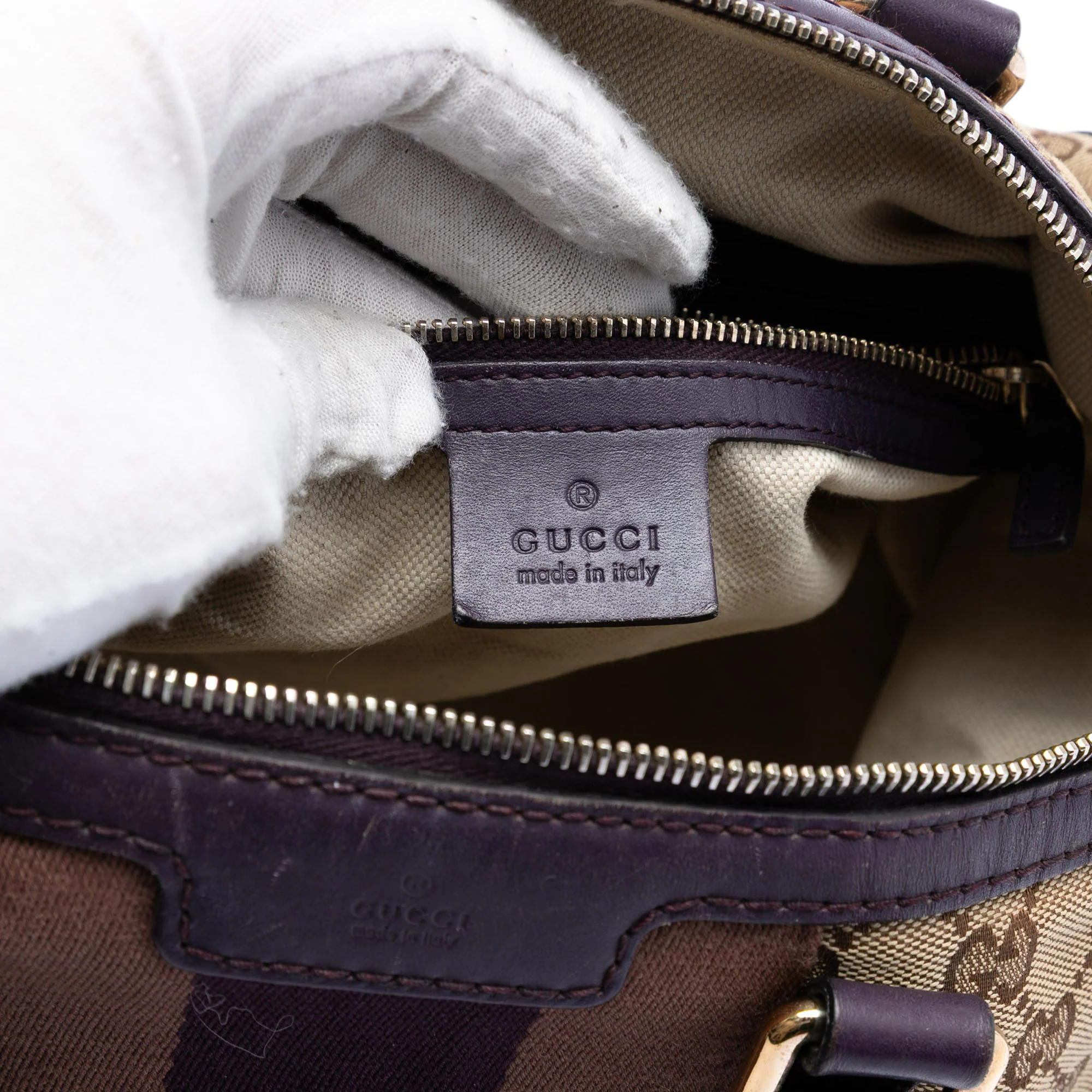 Vintage Web Boston Bag GG Canvas Medium - Image 5
