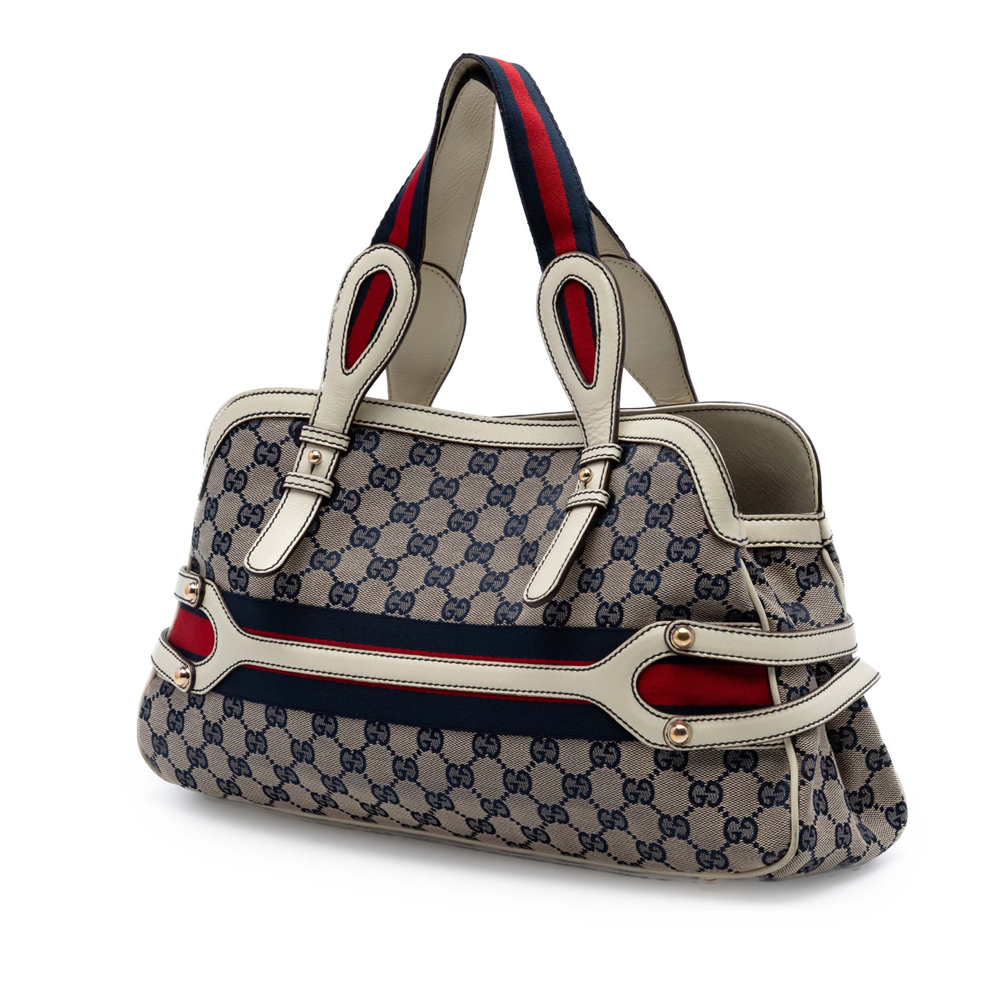 Vintage Web Boston Bag GG Canvas Medium - Image 2