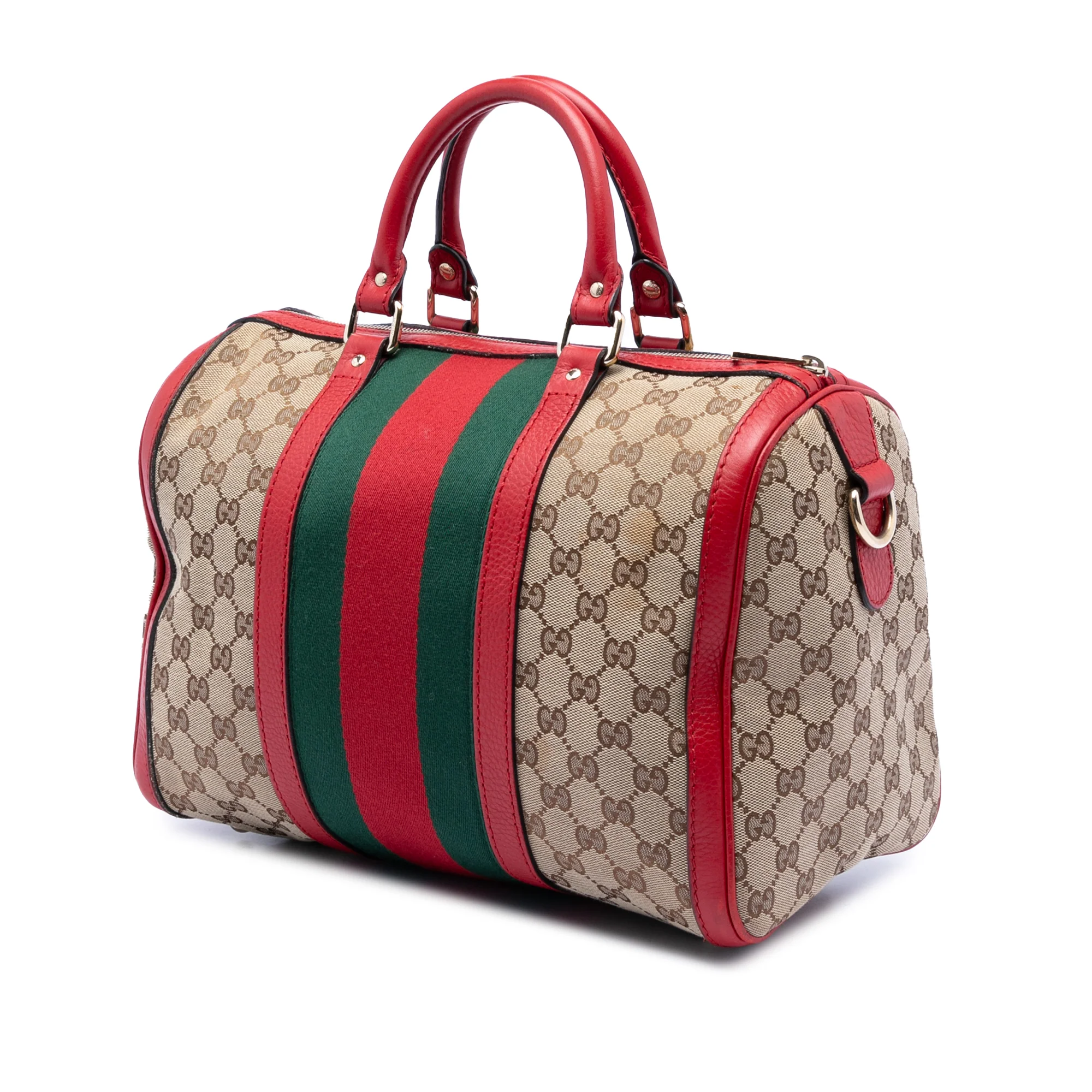 Vintage Web Boston Bag GG Canvas Medium - Image 2