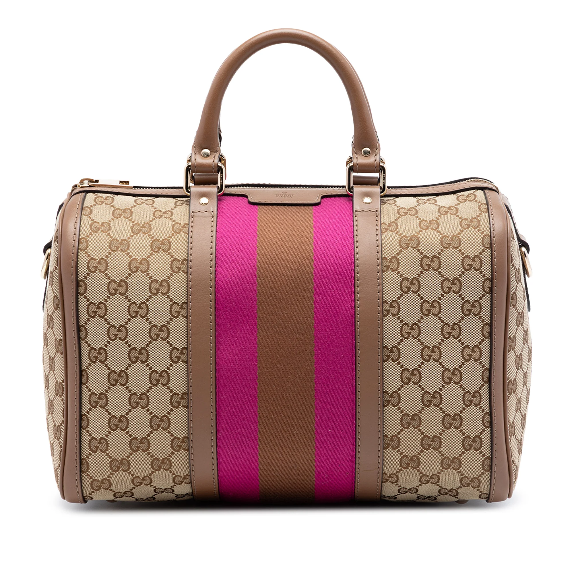 Vintage Web Boston Bag GG Canvas Medium