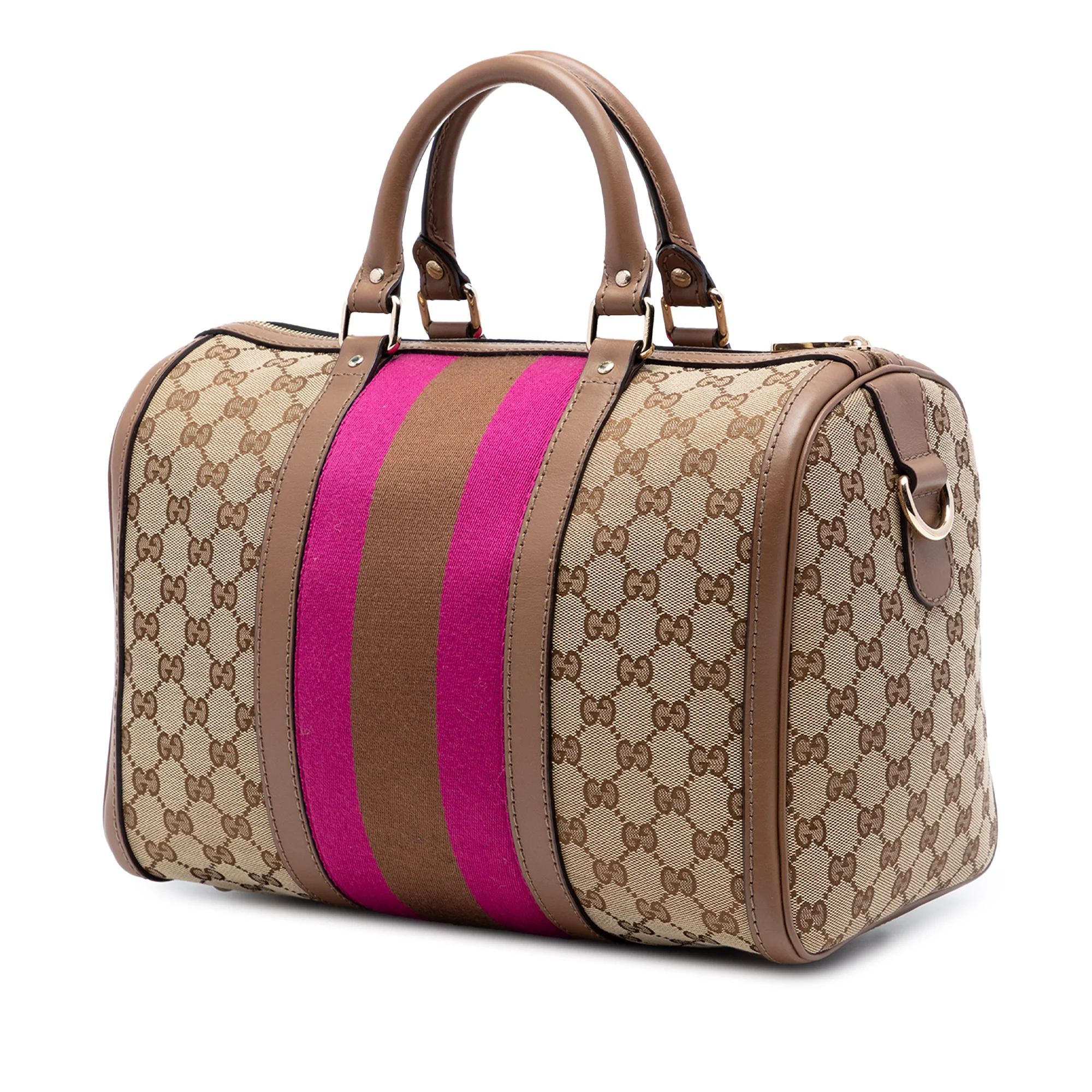 Vintage Web Boston Bag GG Canvas Medium - Image 2