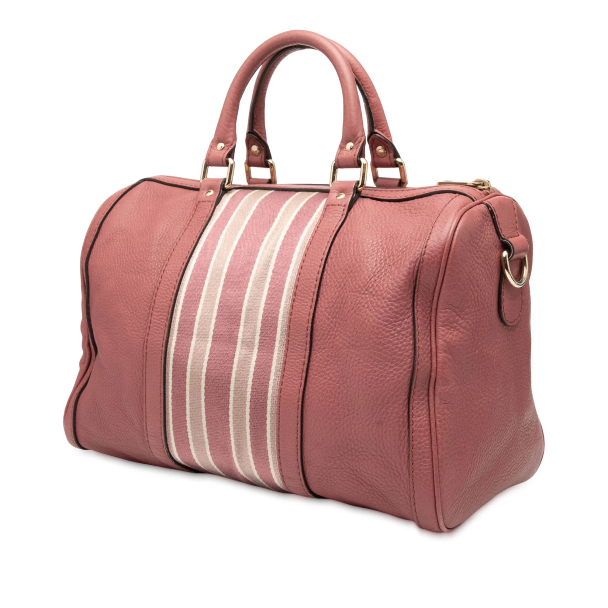 Vintage Web Boston Bag Leather Medium - Image 2