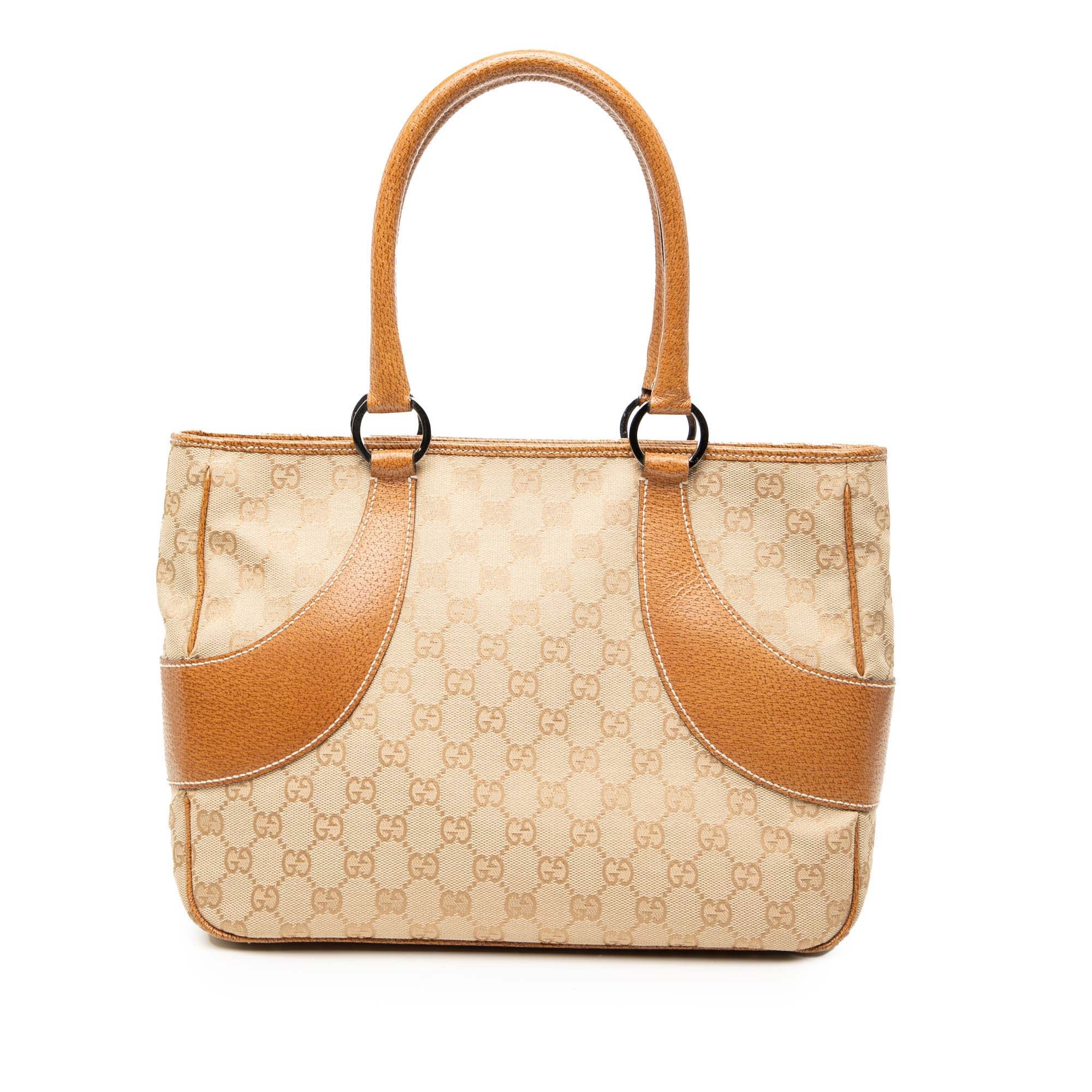 Vintage Zip Tote GG Canvas with Leather Medium