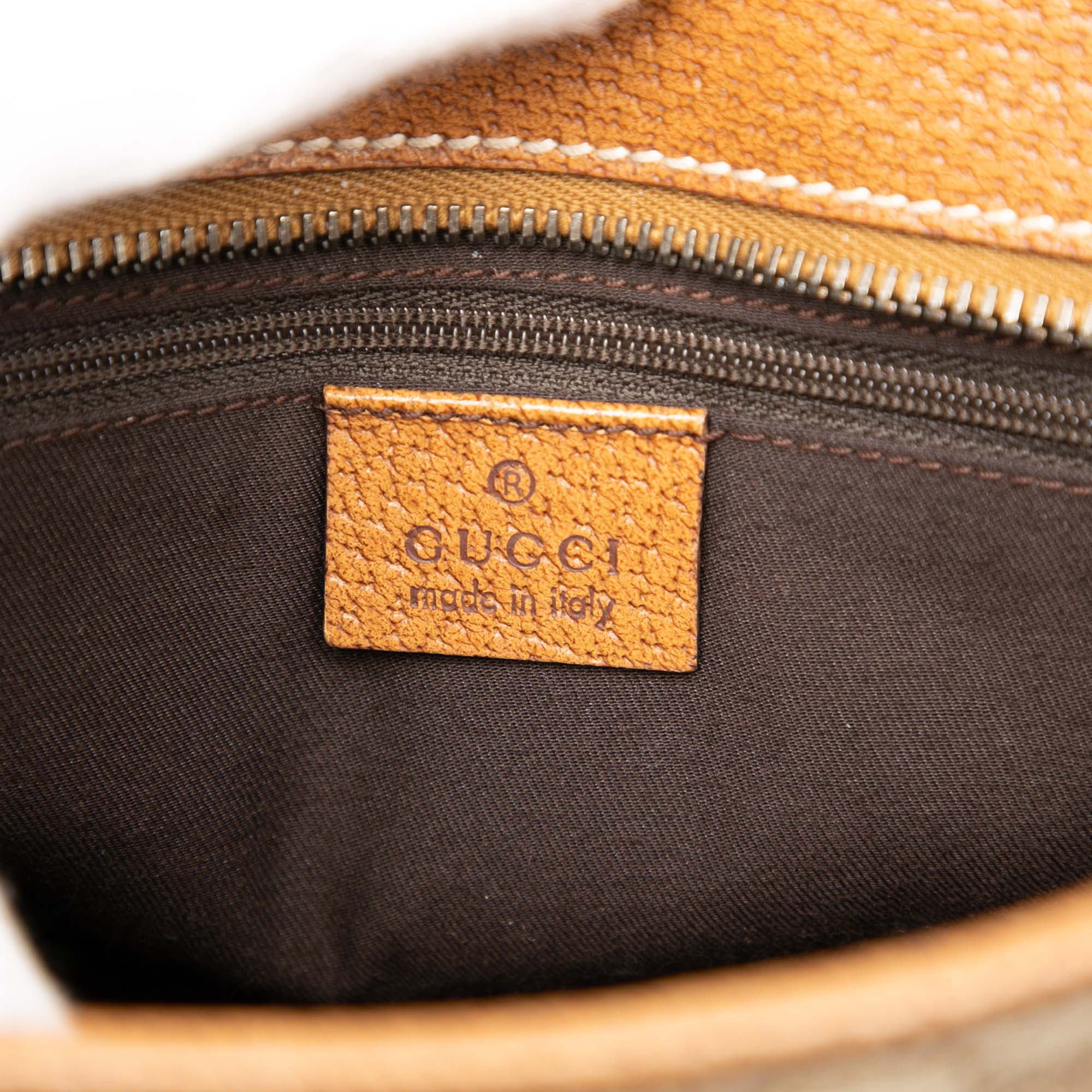 Vintage Zip Tote GG Canvas with Leather Medium - Image 5