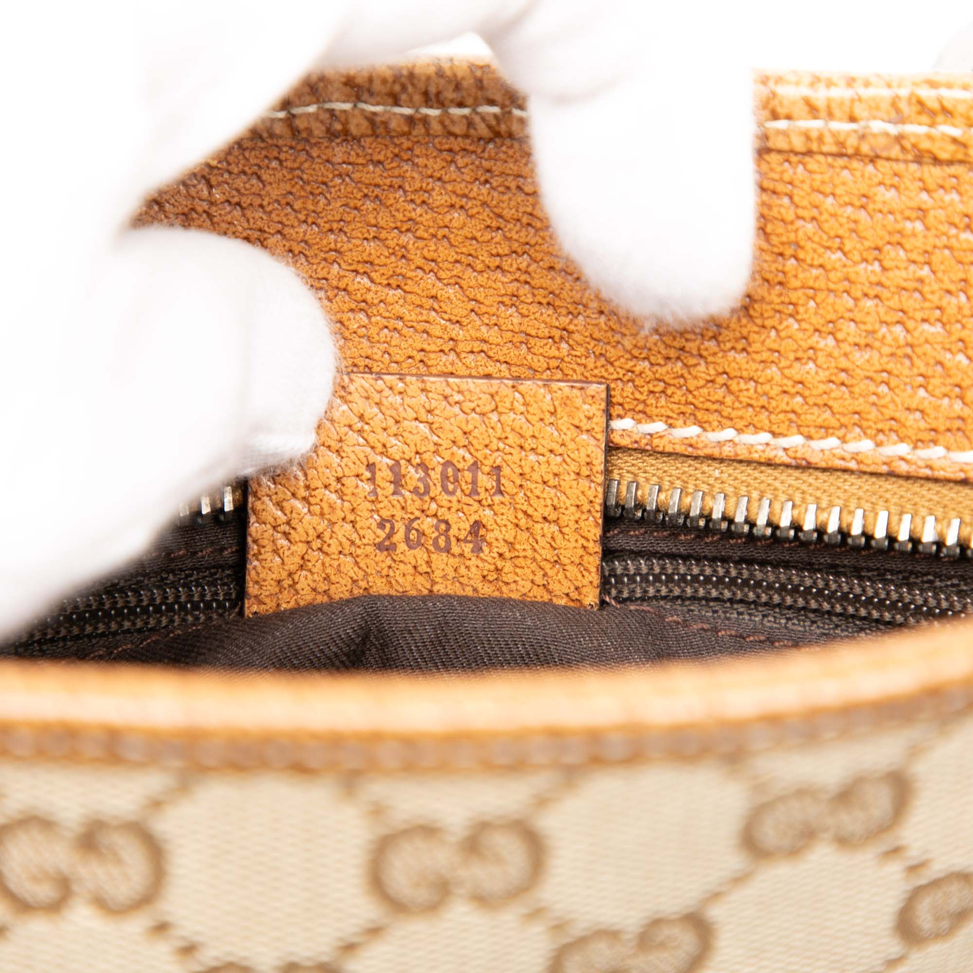 Vintage Zip Tote GG Canvas with Leather Medium - Image 6