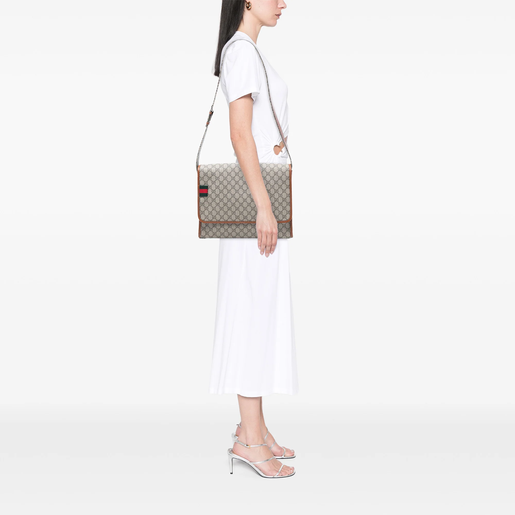Web Loop Messenger GG Coated Canvas Large - Image 7