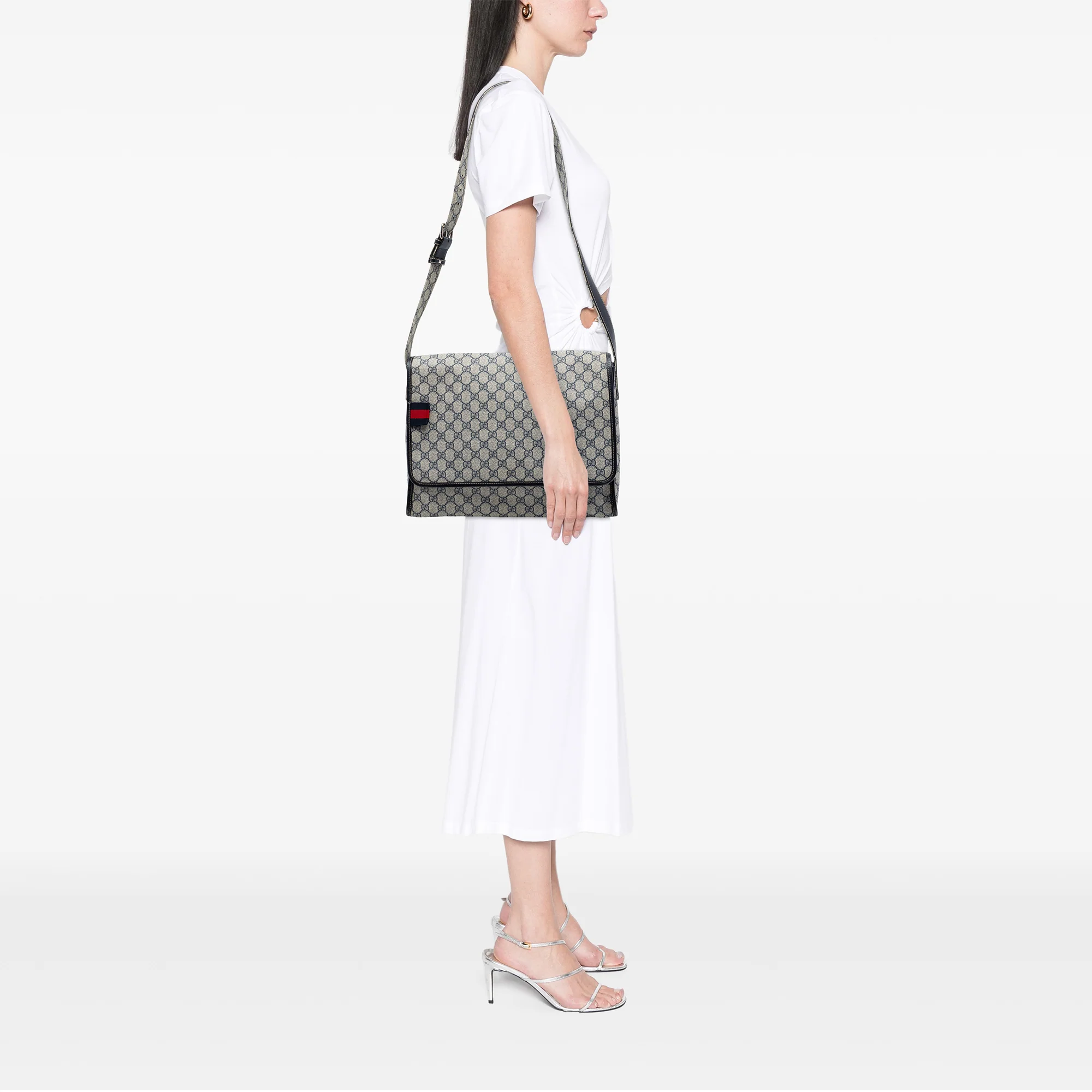 Web Loop Messenger GG Coated Canvas Large - Image 7