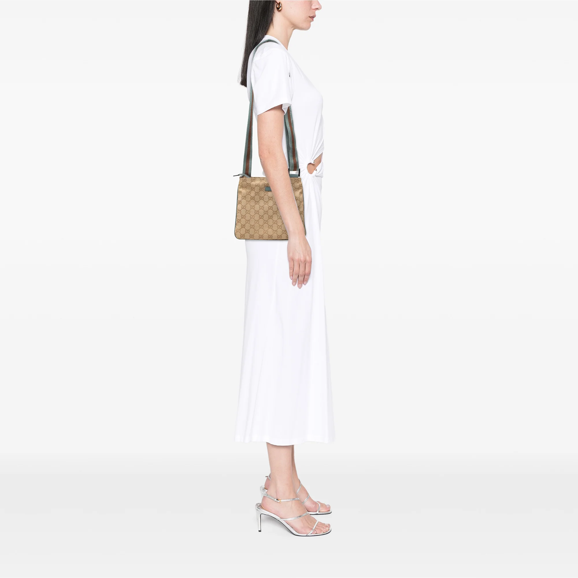 Web Strap Zip Messenger Bag GG Canvas Small - Image 7