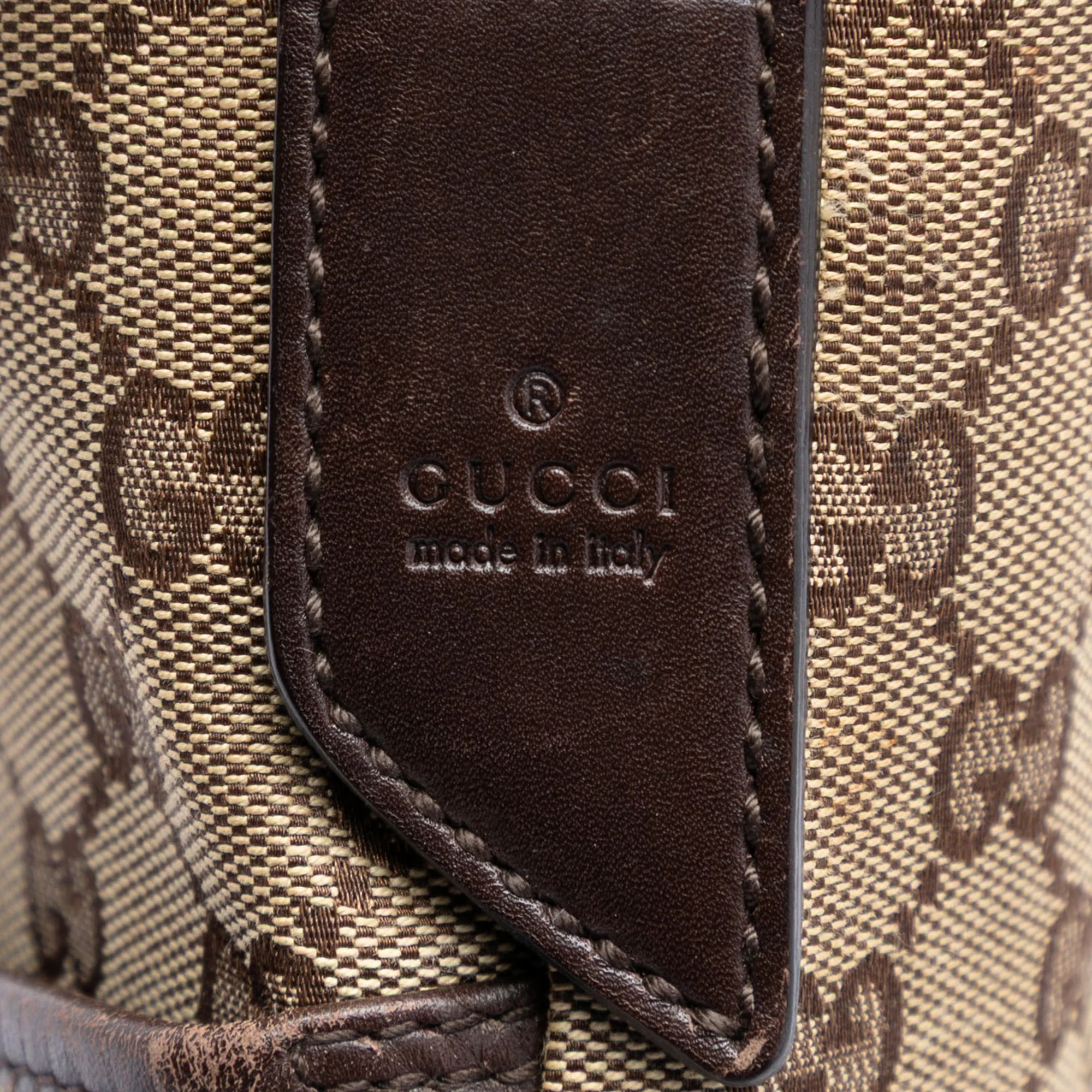 Zip Messenger Bag GG Canvas with Perforated Leather Medium - Image 5