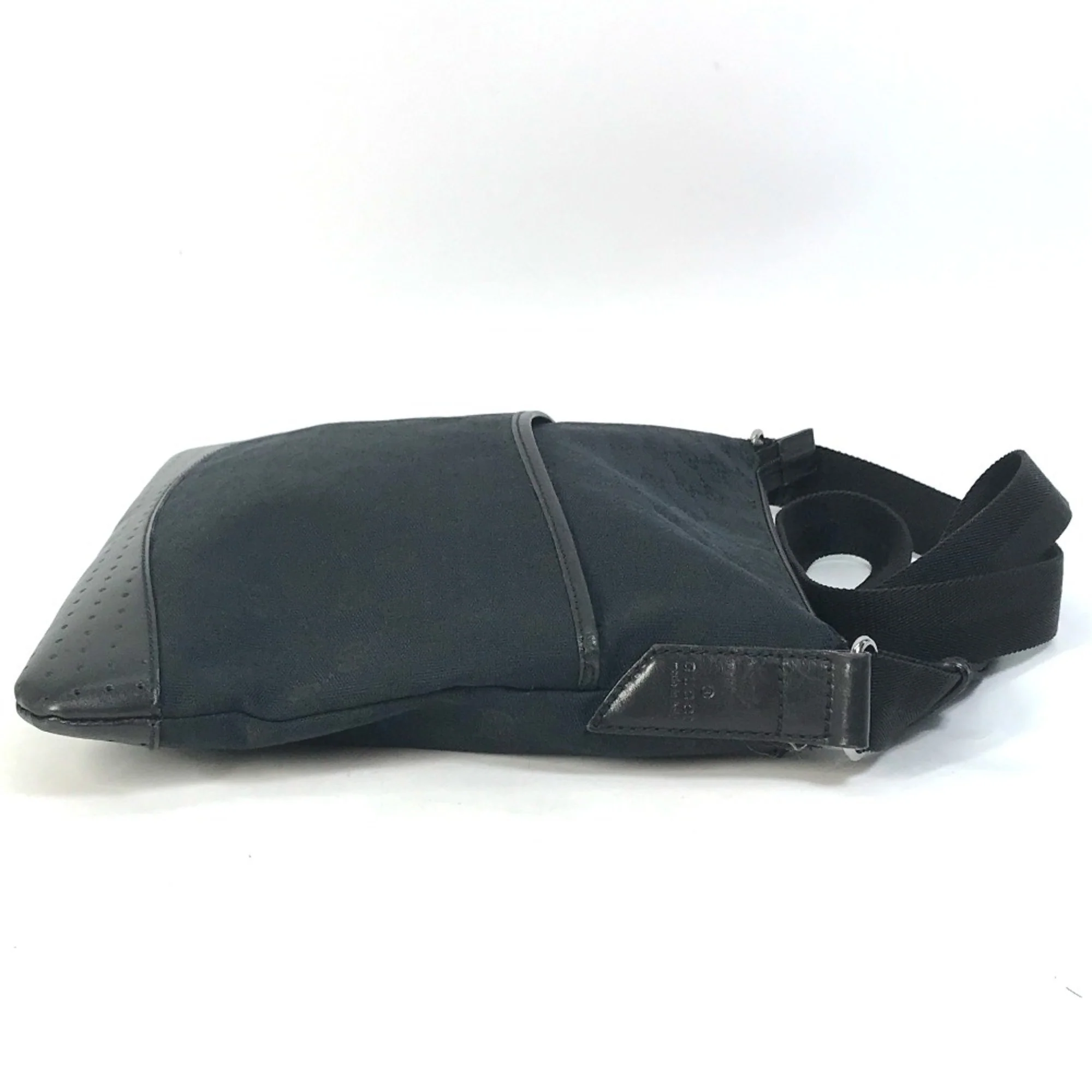 Zip Messenger Bag GG Canvas with Perforated Leather Medium - Image 3