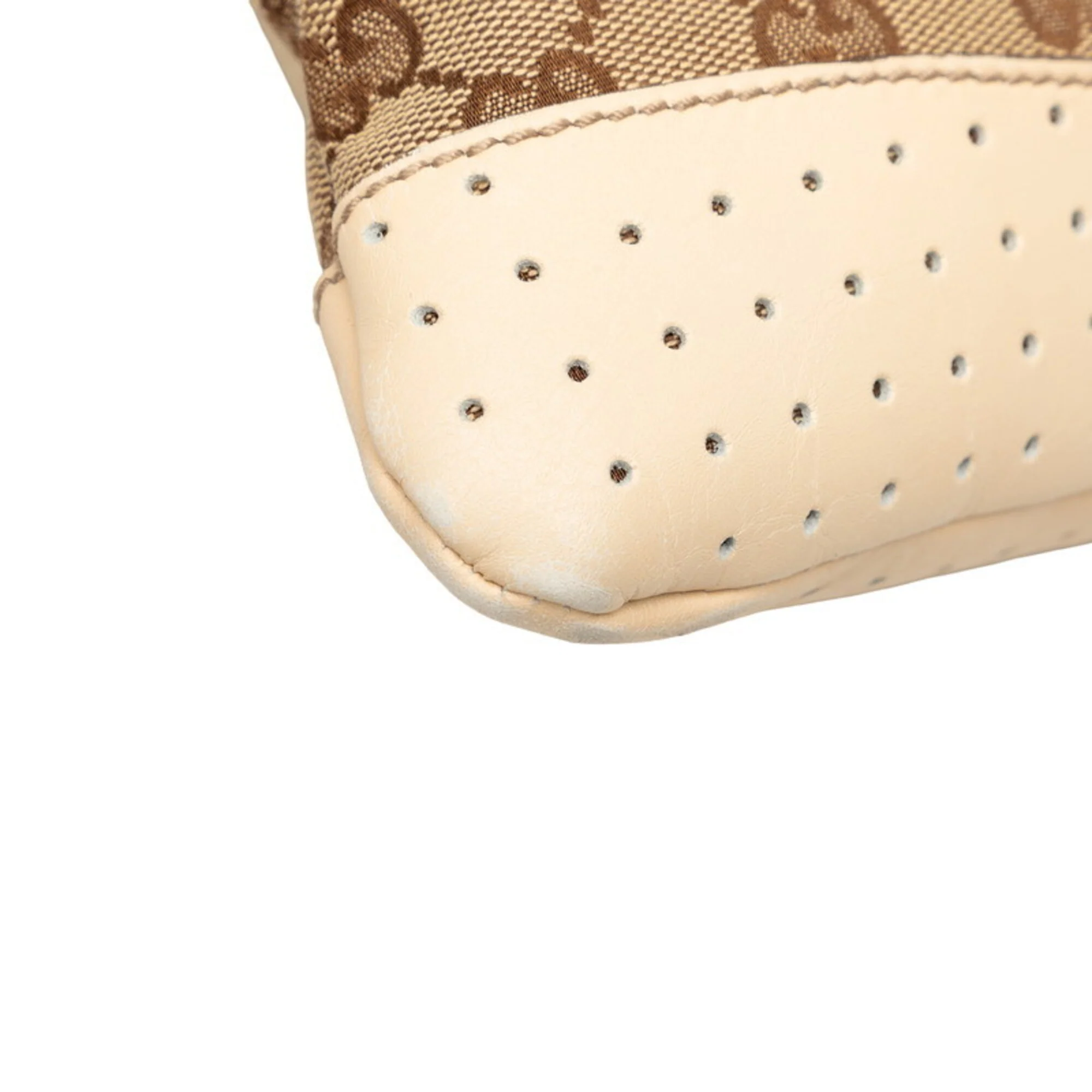 Zip Messenger Bag GG Canvas with Perforated Leather Medium - Image 5