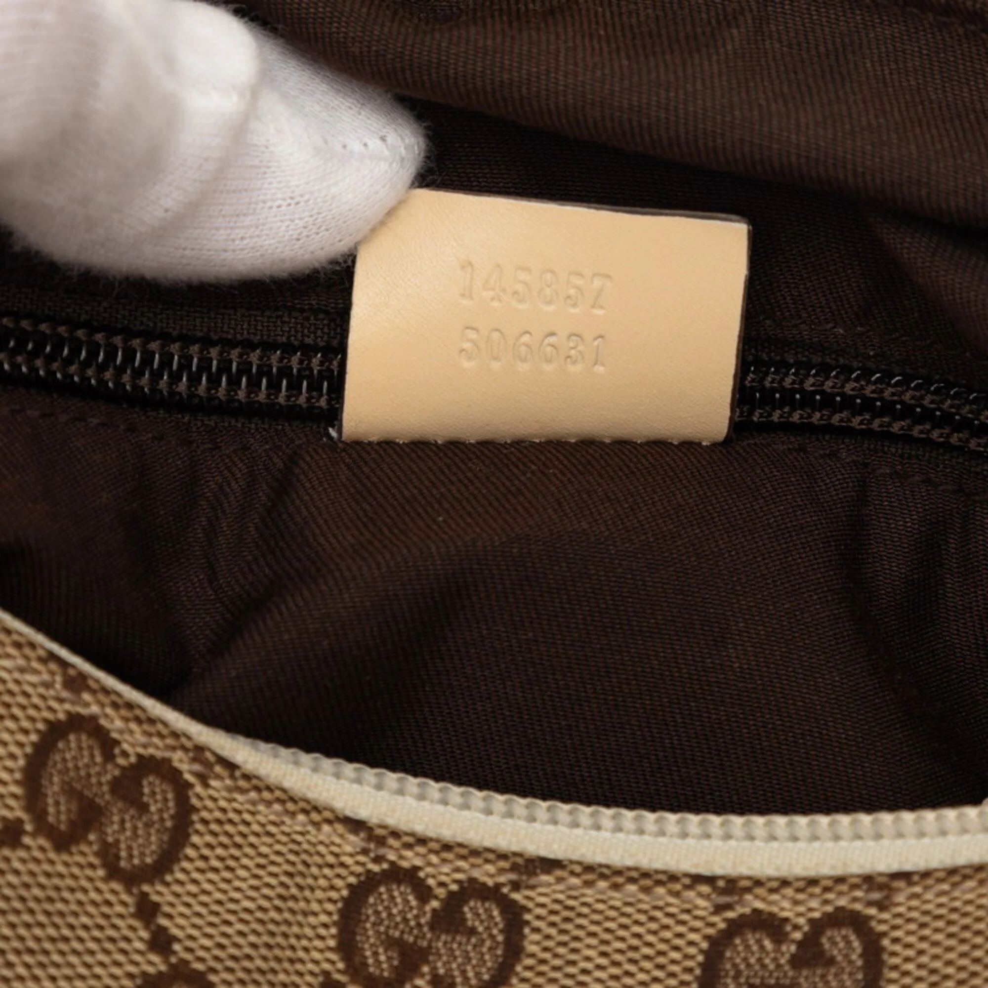 Zip Messenger Bag GG Canvas with Perforated Leather Medium - Image 8
