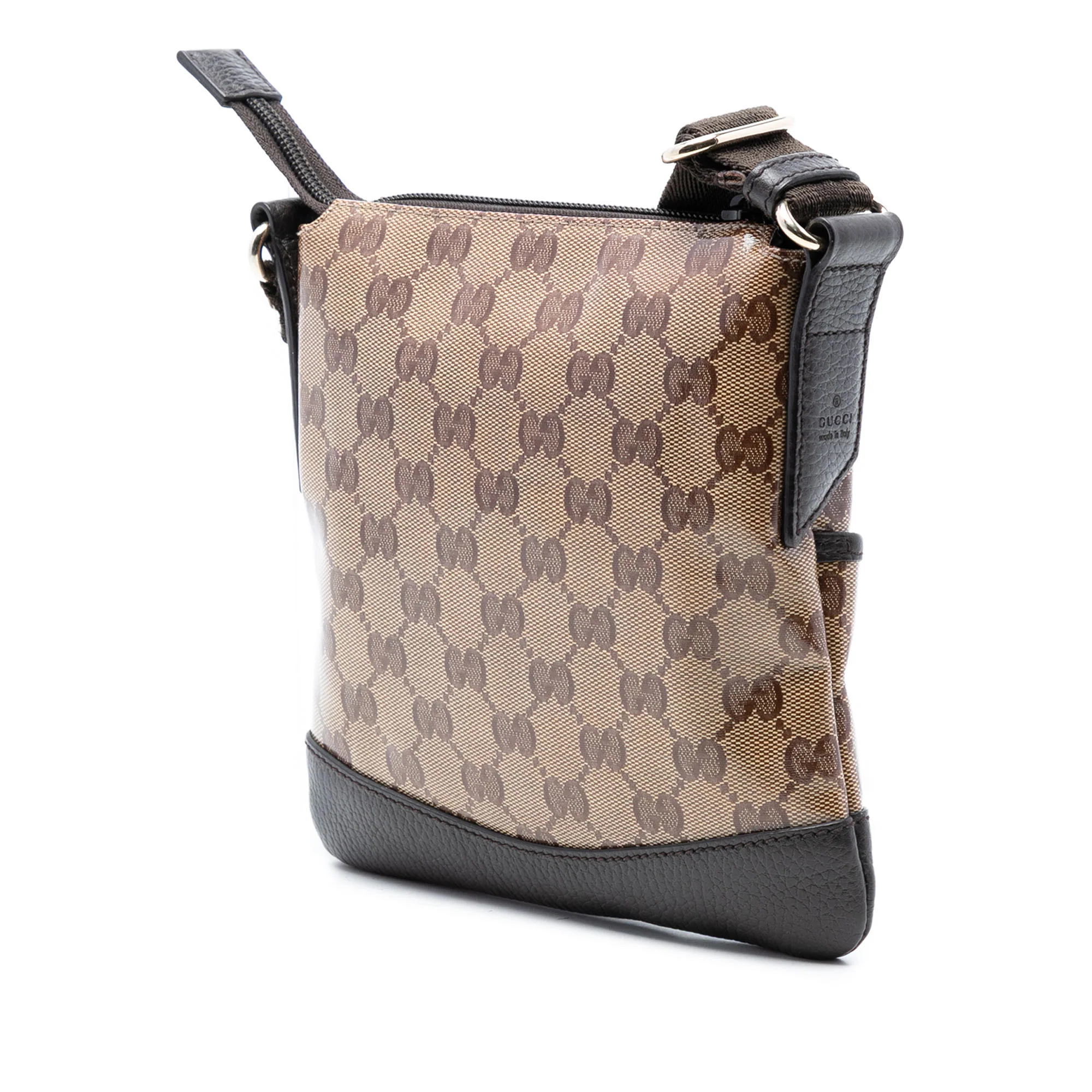 Zip Messenger Bag GG Coated Canvas Small - Image 2