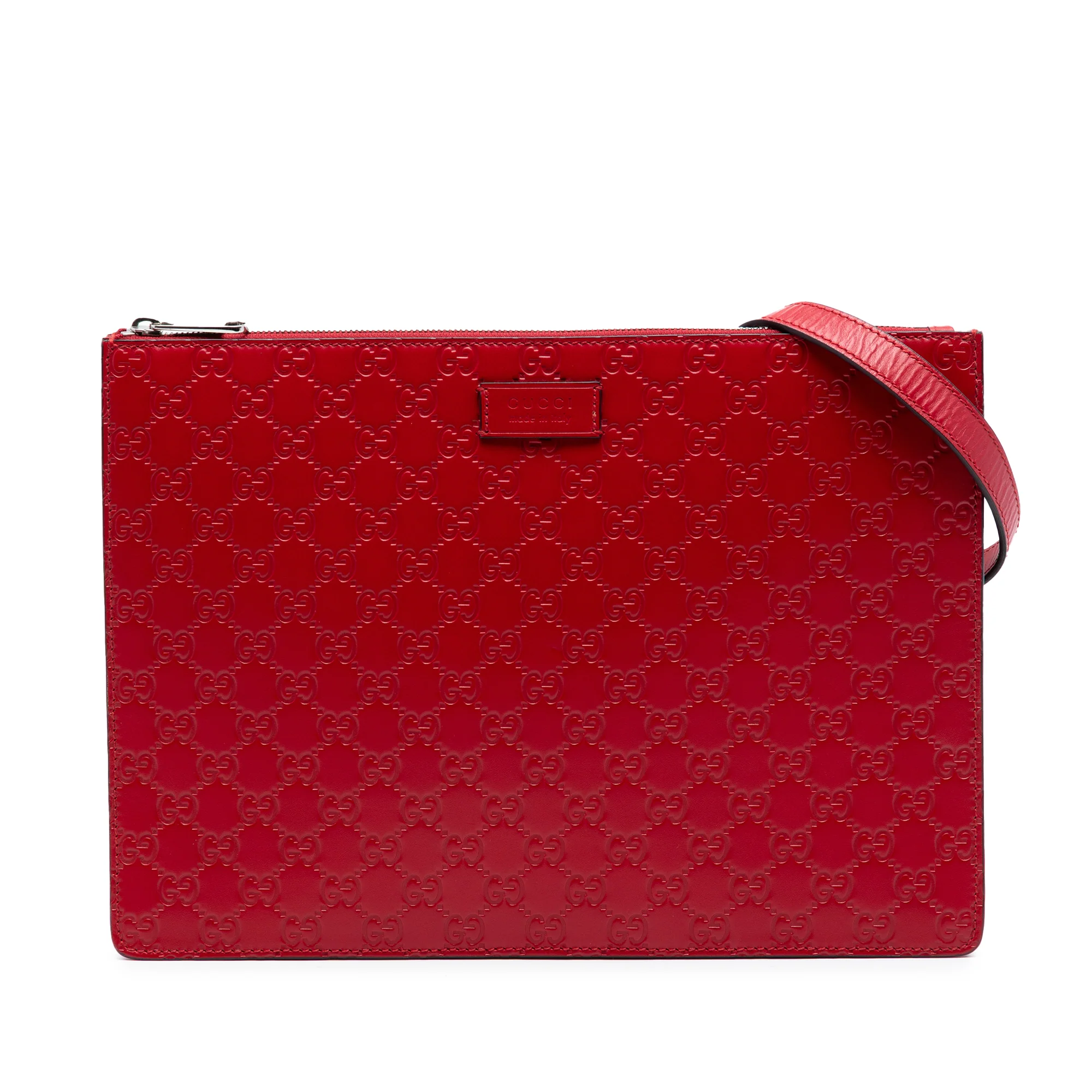 Zip Messenger Bag Guccissima Leather Large