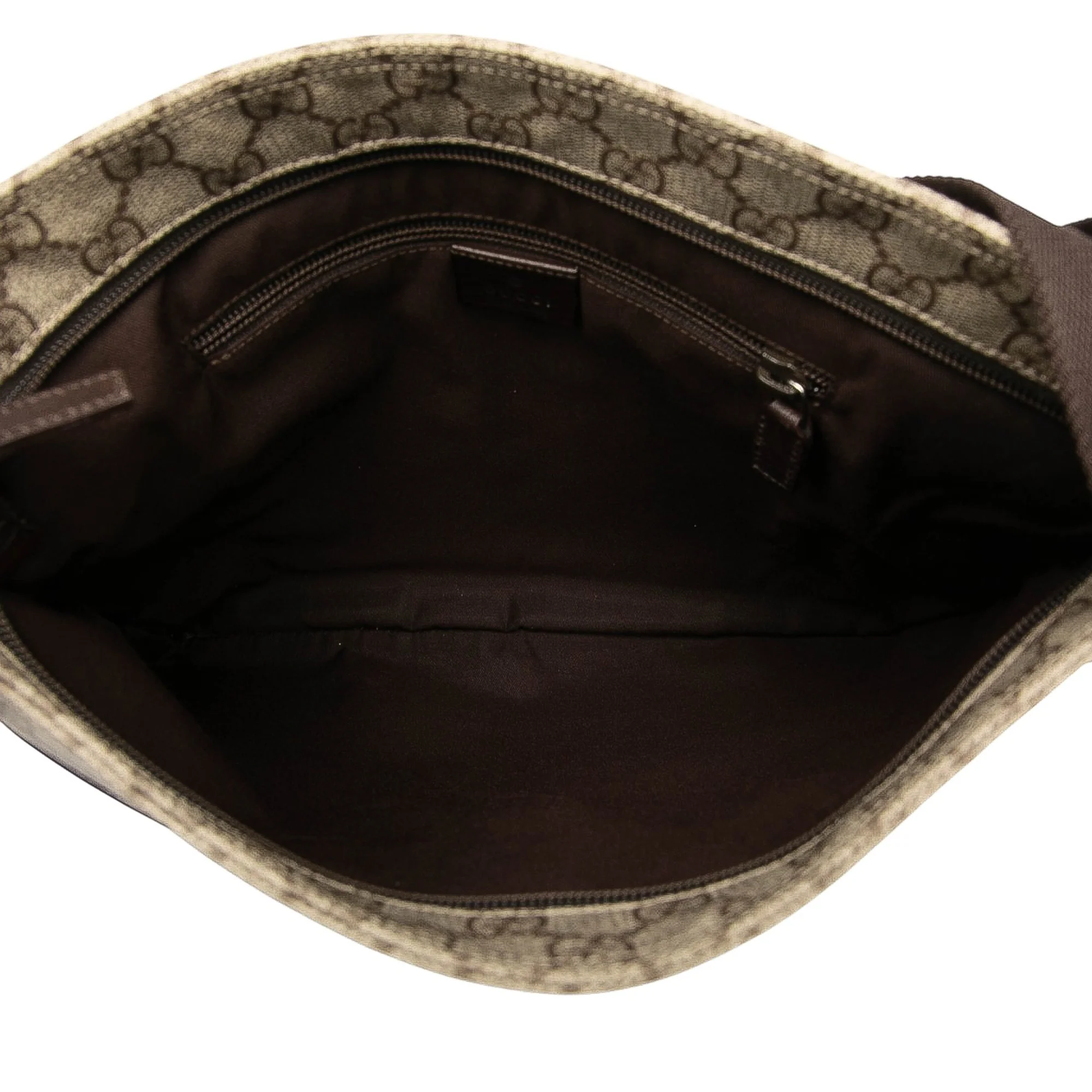 Zip Top Messenger Bag GG Coated Canvas Large - Image 4
