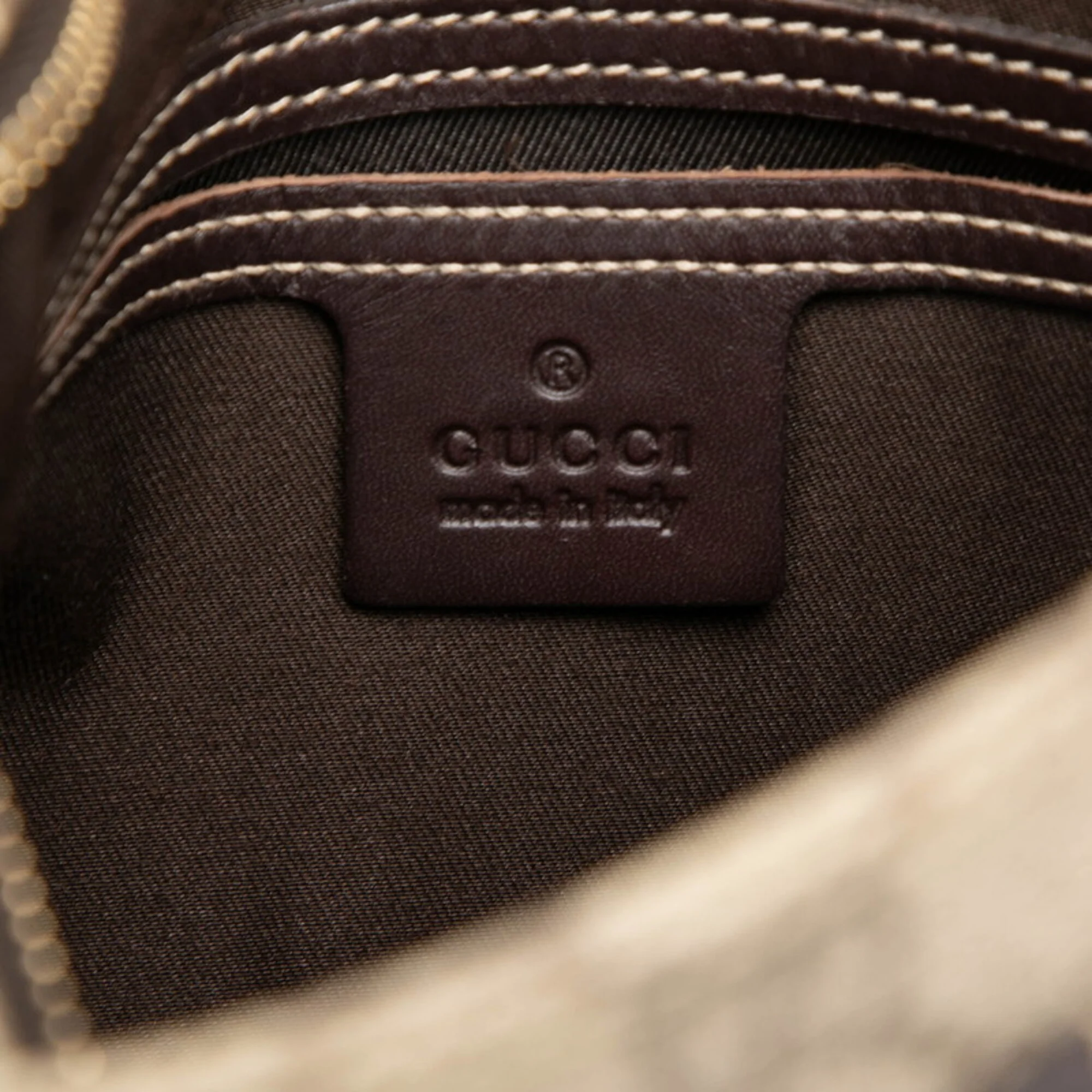 Zip Top Messenger Bag GG Coated Canvas Small - Image 9