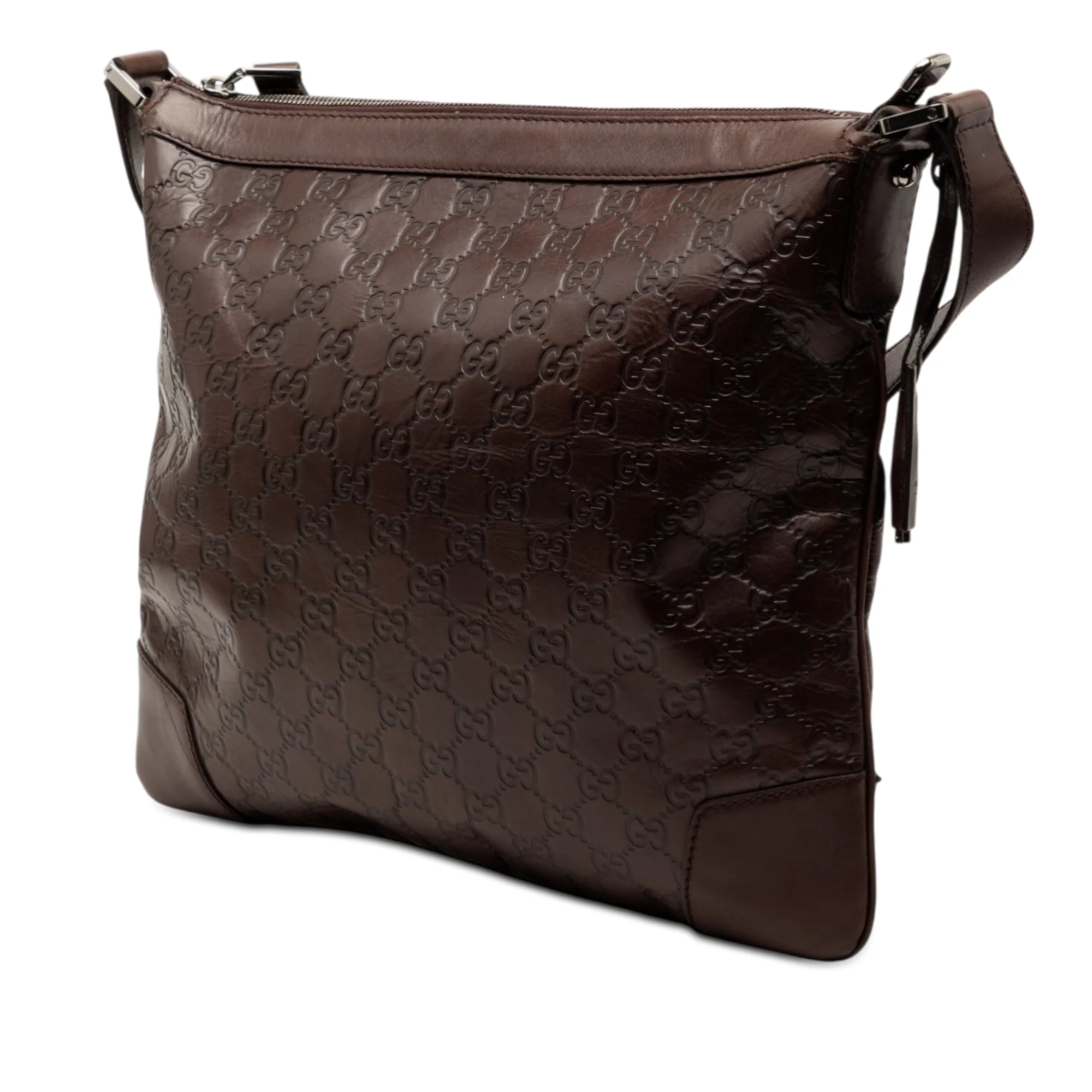 Zip Top Messenger Bag Guccissima Leather Large - Image 2