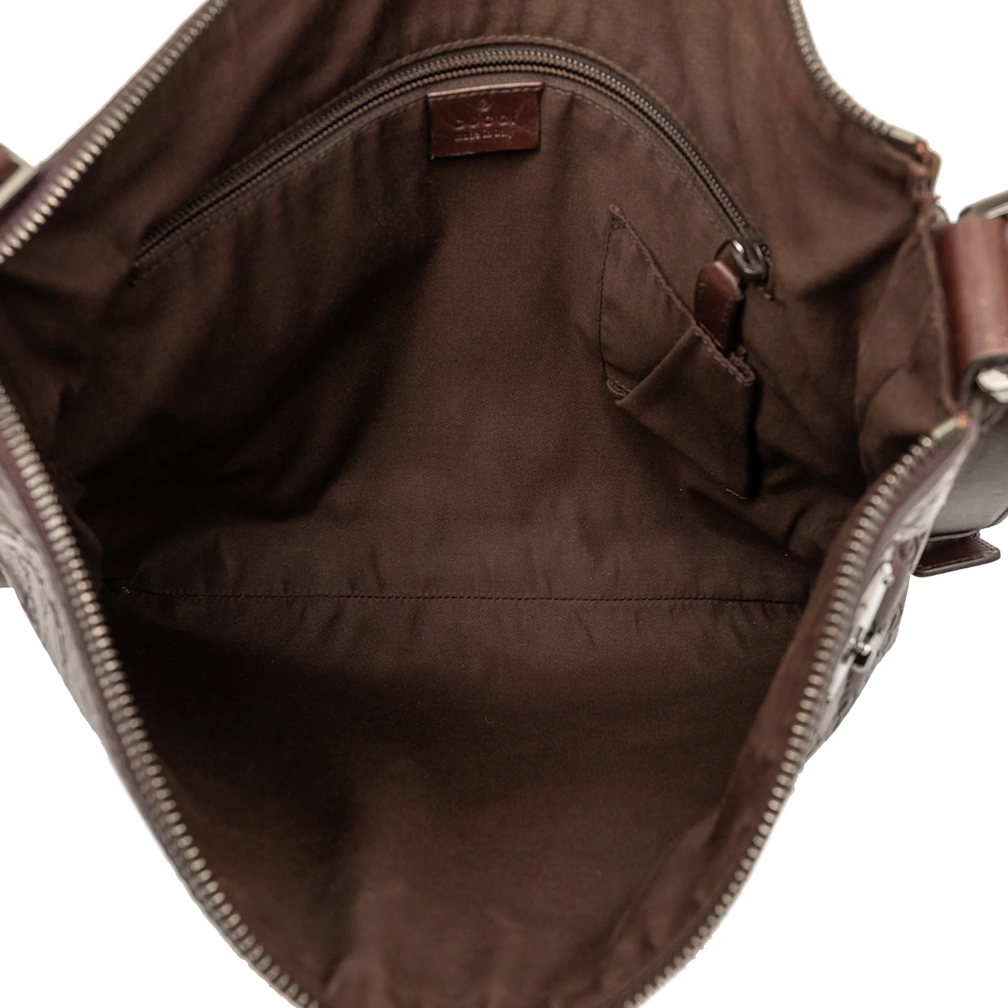 Zip Top Messenger Bag Guccissima Leather Large - Image 4