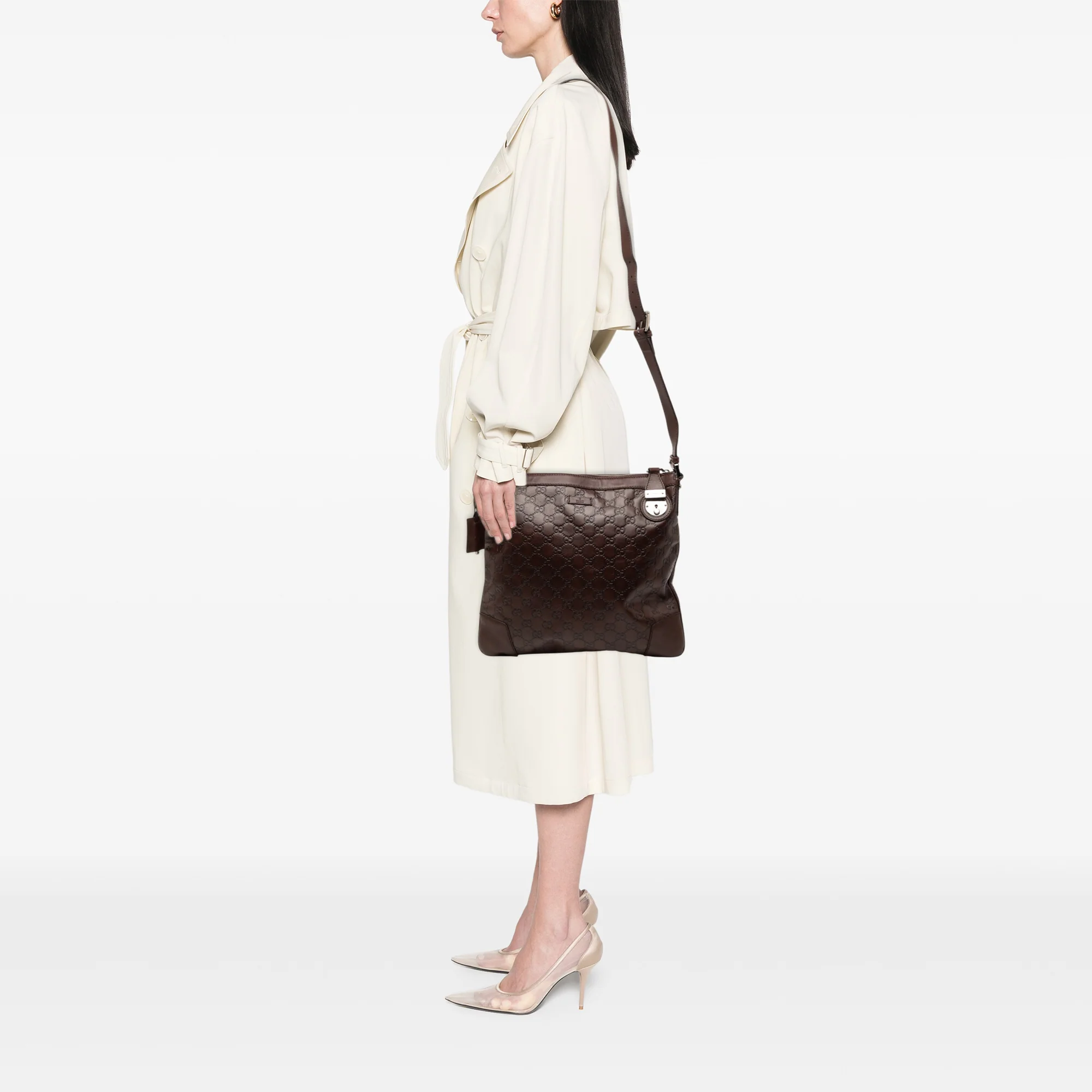Zip Top Messenger Bag Guccissima Leather Large - Image 7