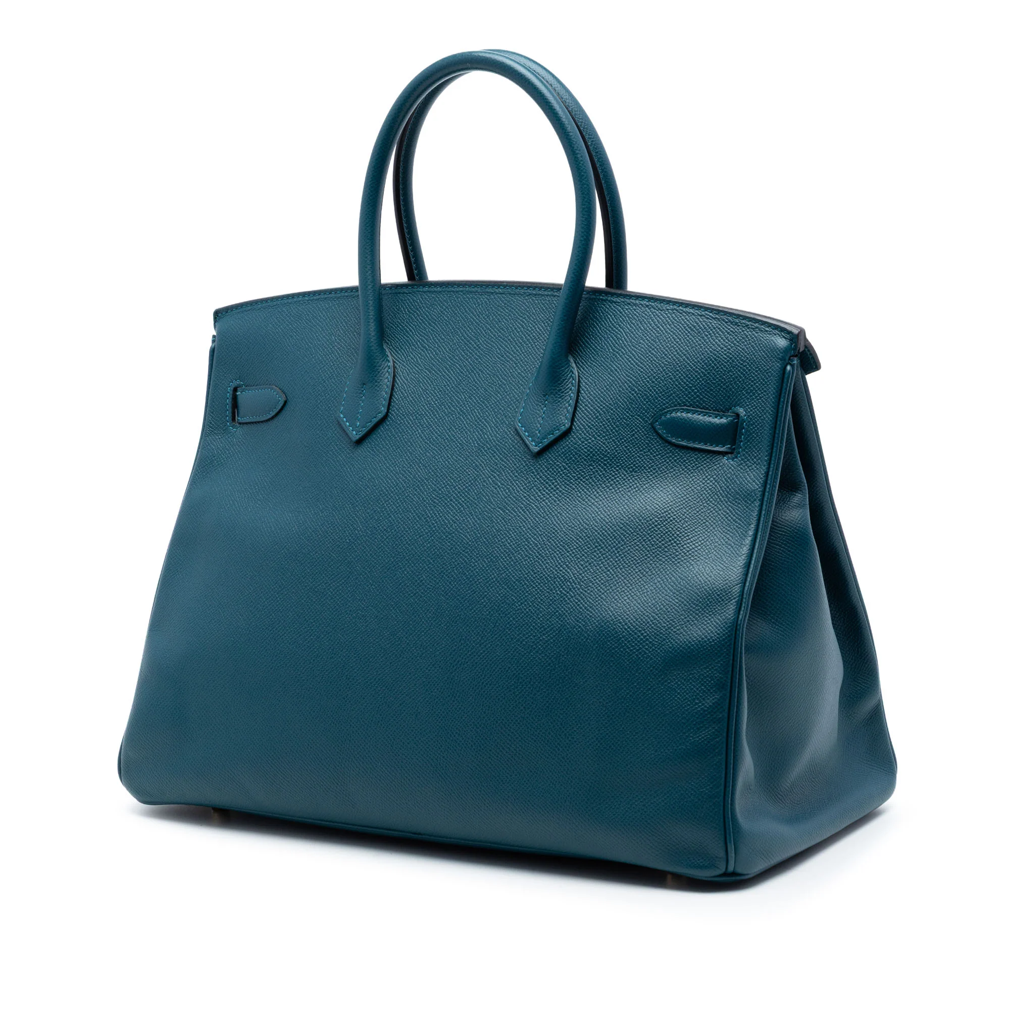 Birkin Handbag Blue Epsom with Gold Hardware 35 - Image 2