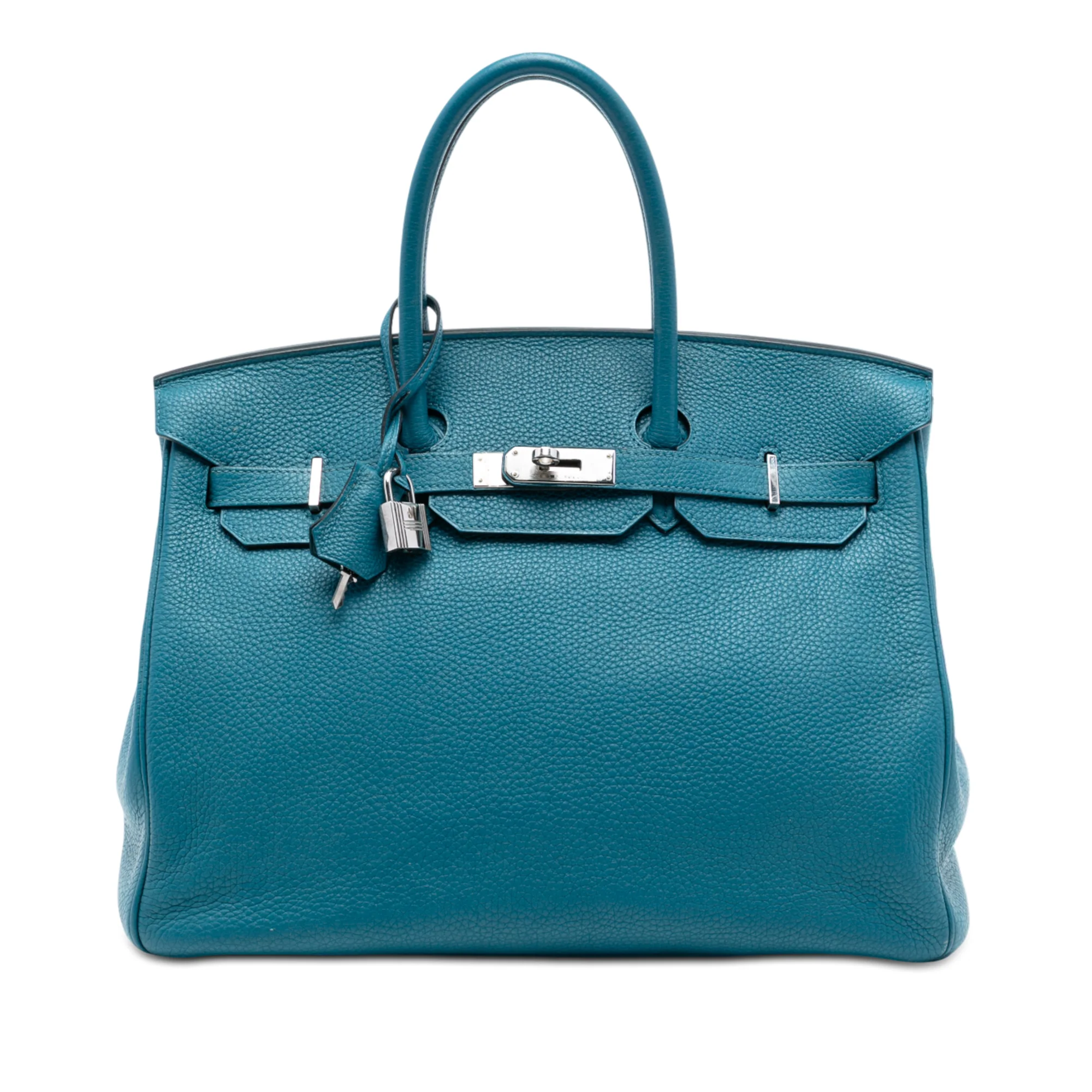 Birkin Handbag Blue Togo with Palladium Hardware 35