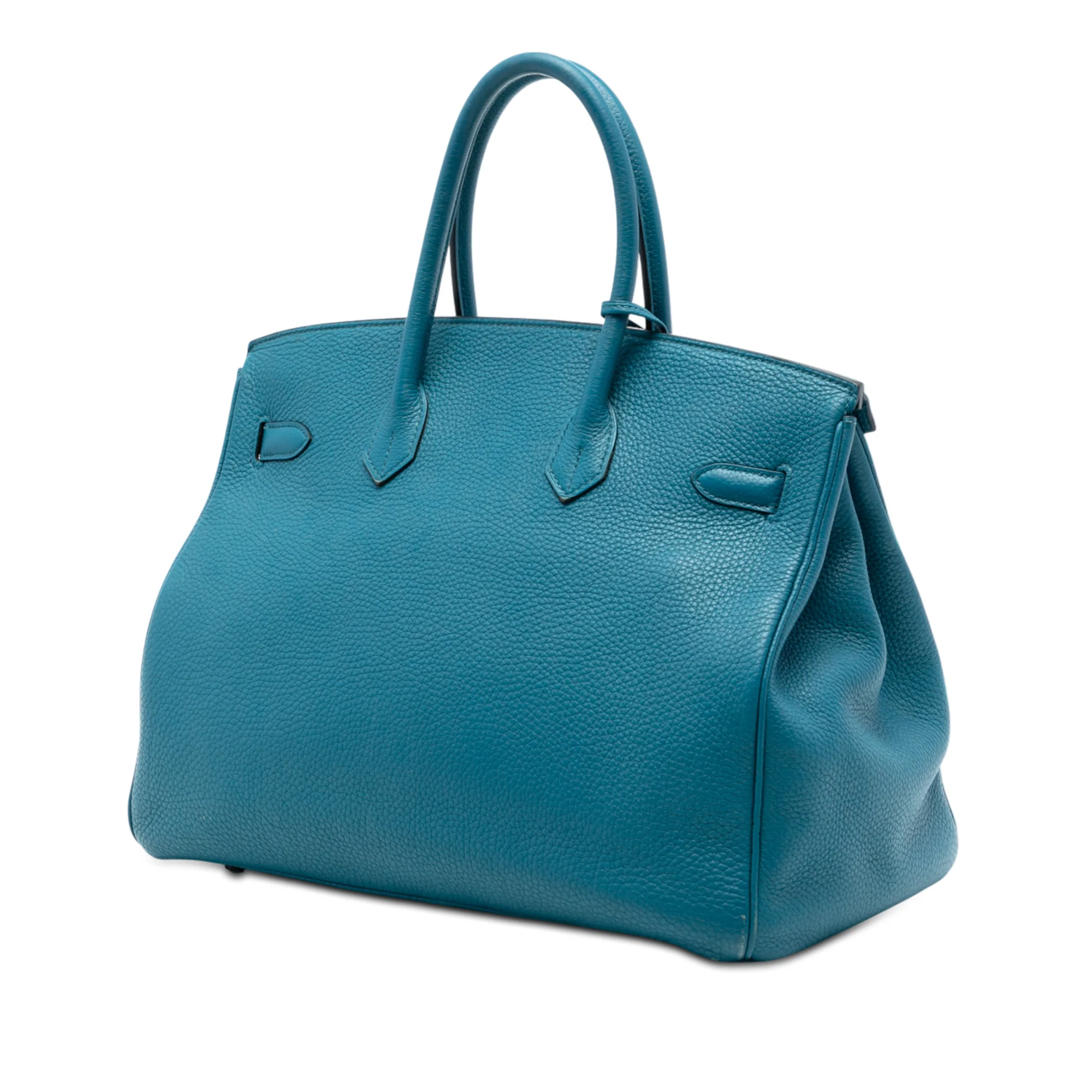 Birkin Handbag Blue Togo with Palladium Hardware 35 - Image 2