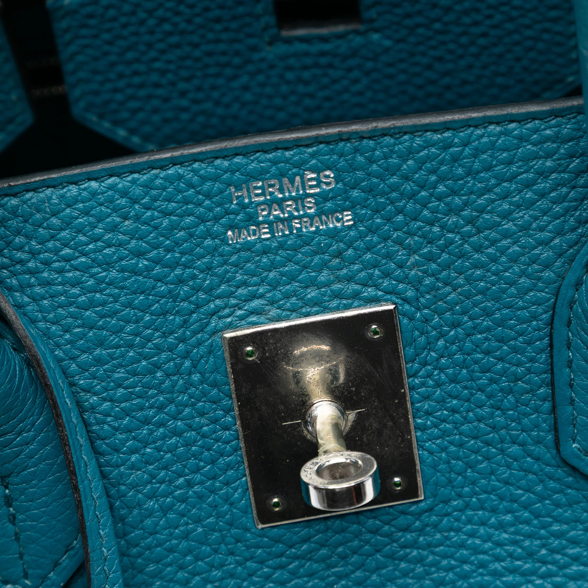 Birkin Handbag Blue Togo with Palladium Hardware 35 - Image 5