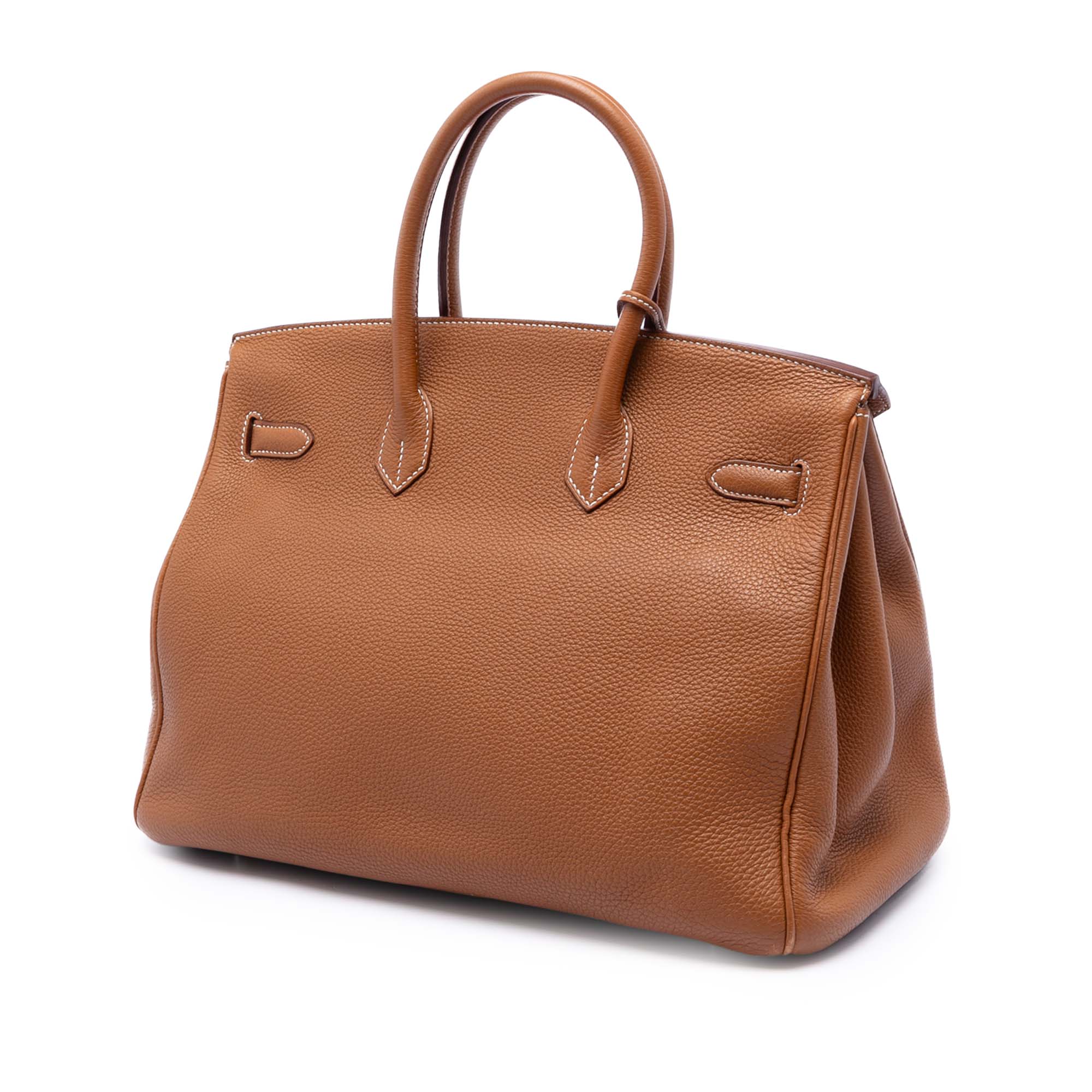 Birkin Handbag Brown Togo with Palladium Hardware 35 - Image 2
