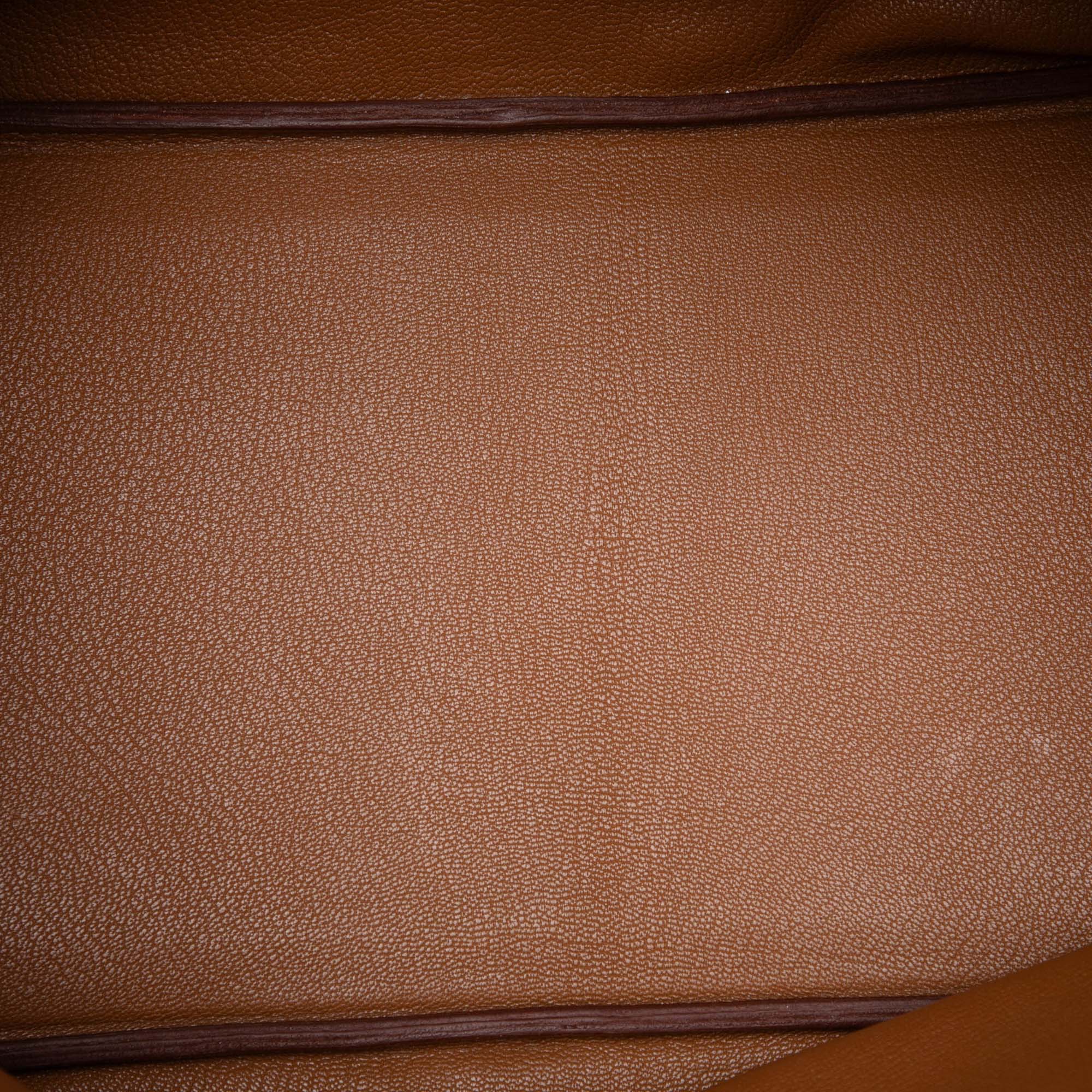 Birkin Handbag Brown Togo with Palladium Hardware 35 - Image 4