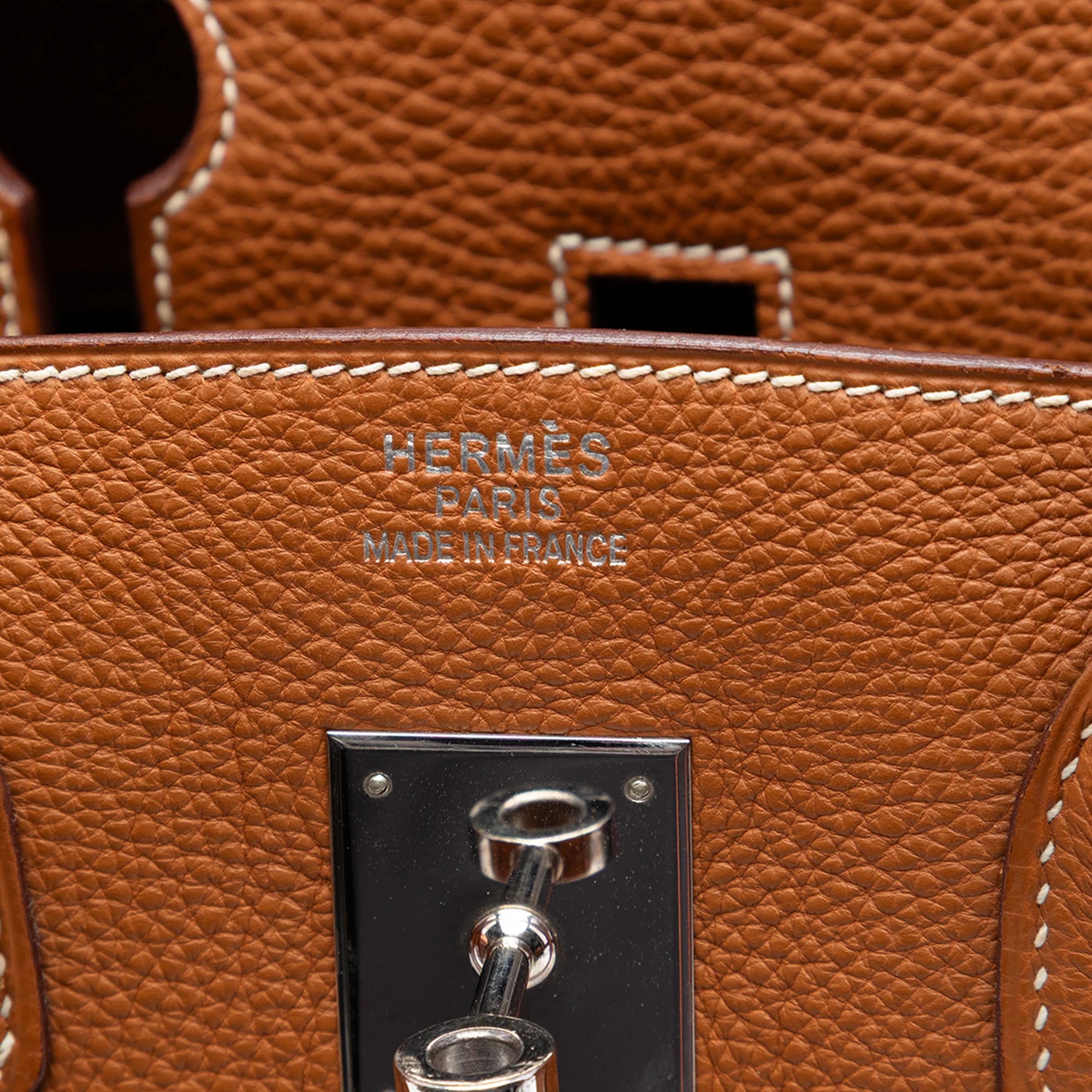 Birkin Handbag Brown Togo with Palladium Hardware 35 - Image 5