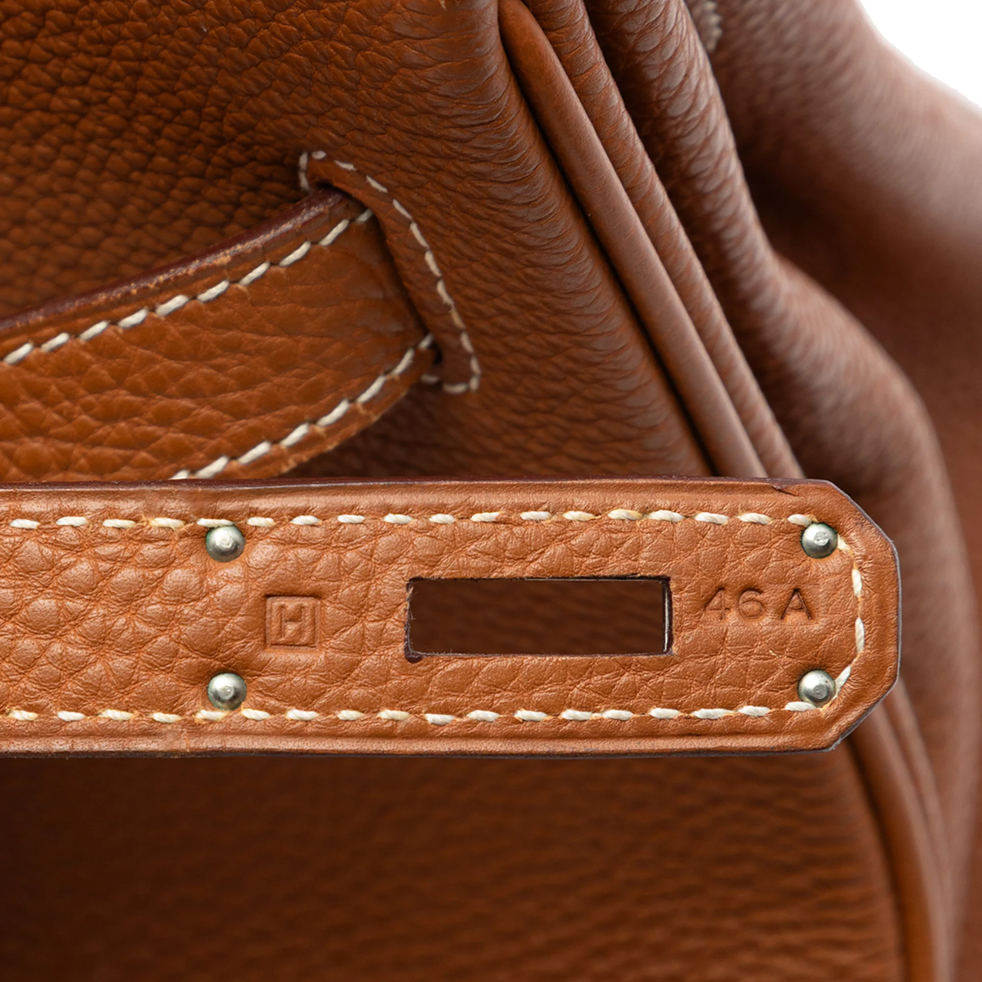 Birkin Handbag Brown Togo with Palladium Hardware 35 - Image 6
