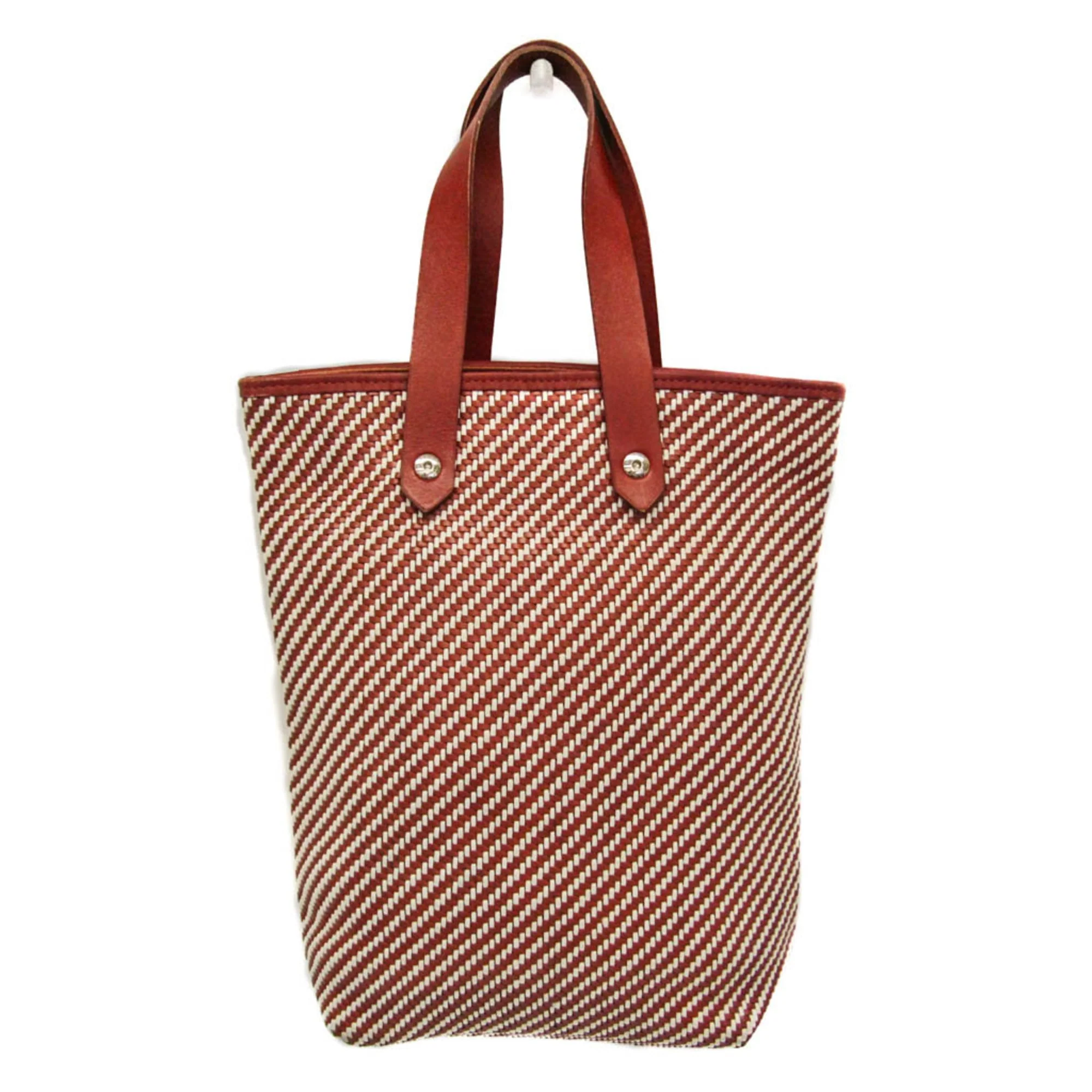 Chennai Tote Woven Leather and Canvas MM