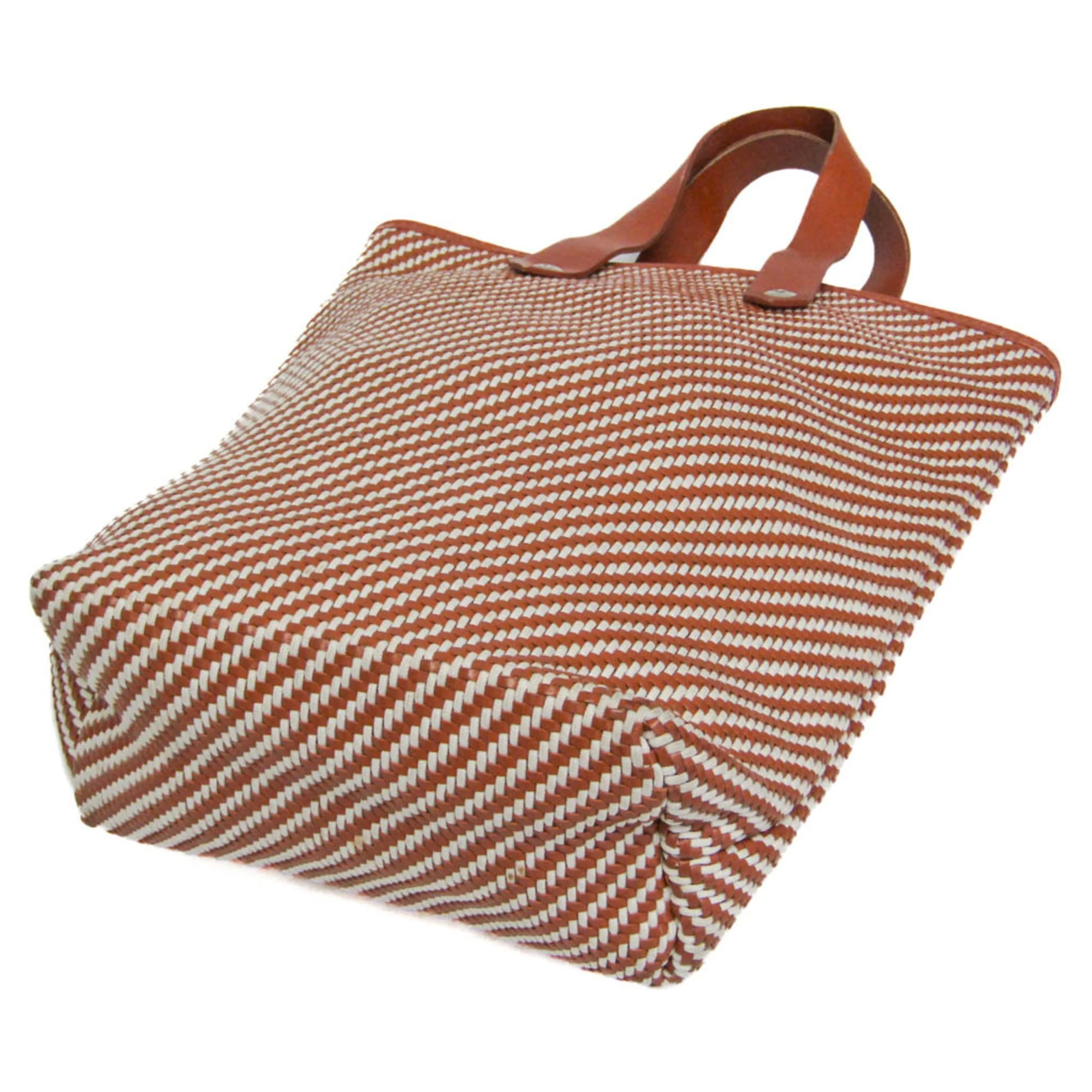 Chennai Tote Woven Leather and Canvas MM - Image 2