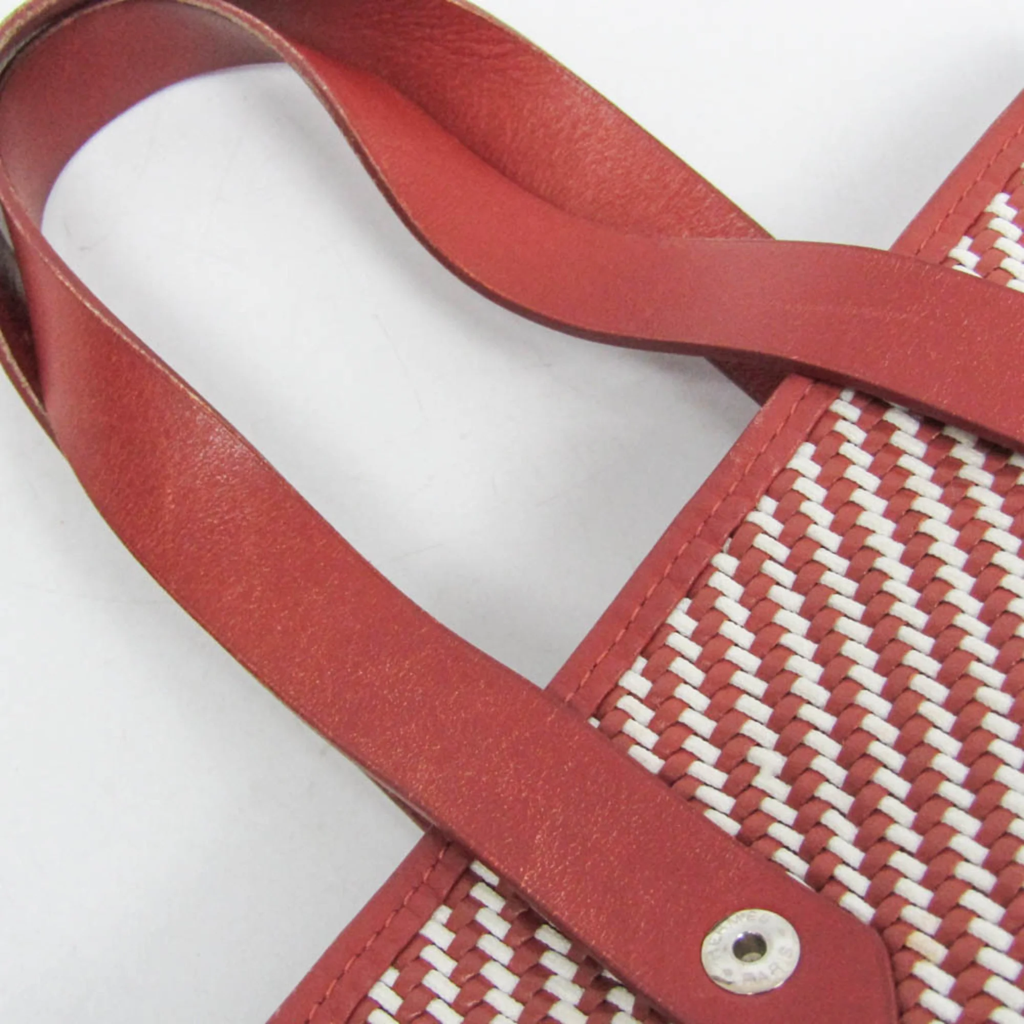 Chennai Tote Woven Leather and Canvas MM - Image 7
