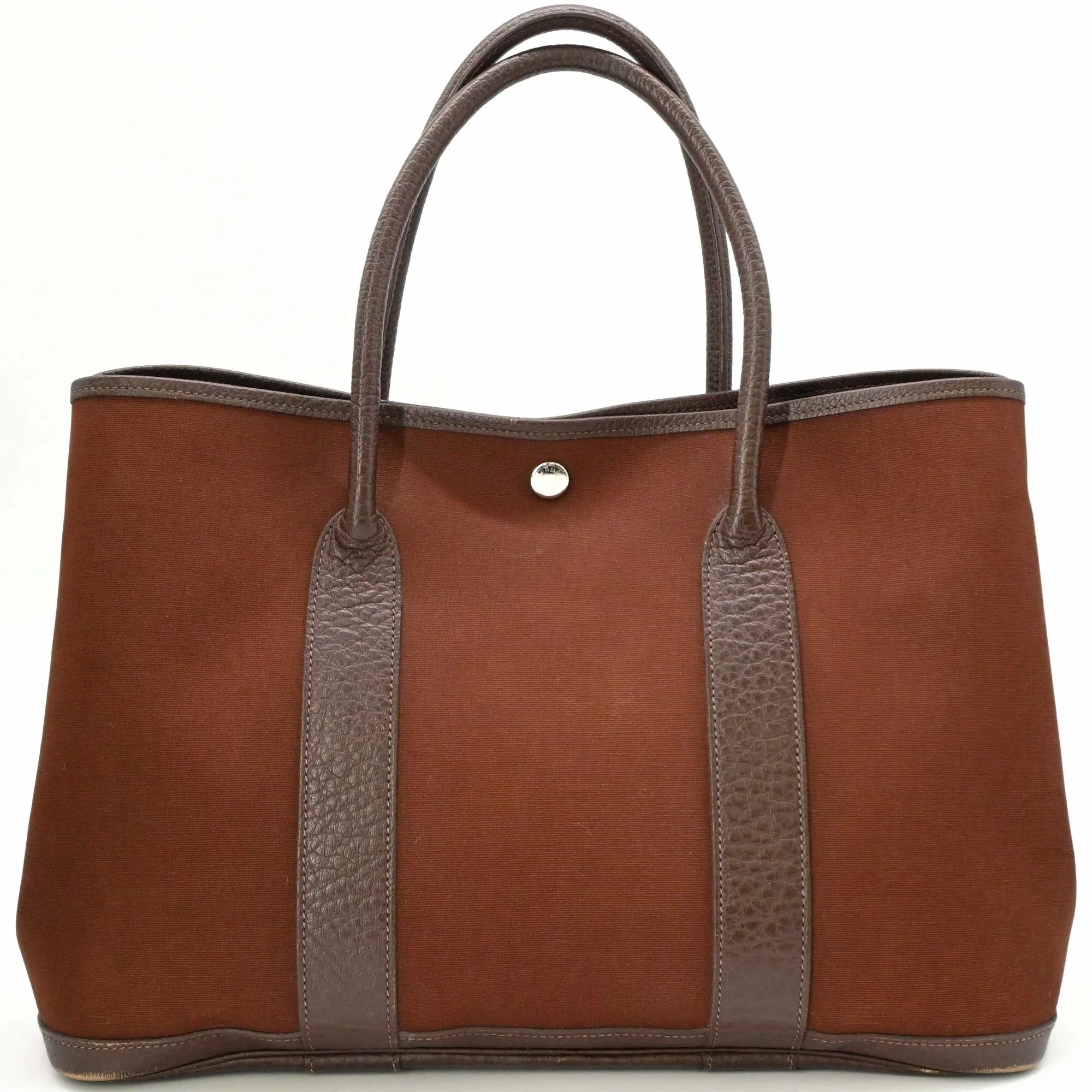 Garden Party Tote Toile and Leather 36 - Image 2