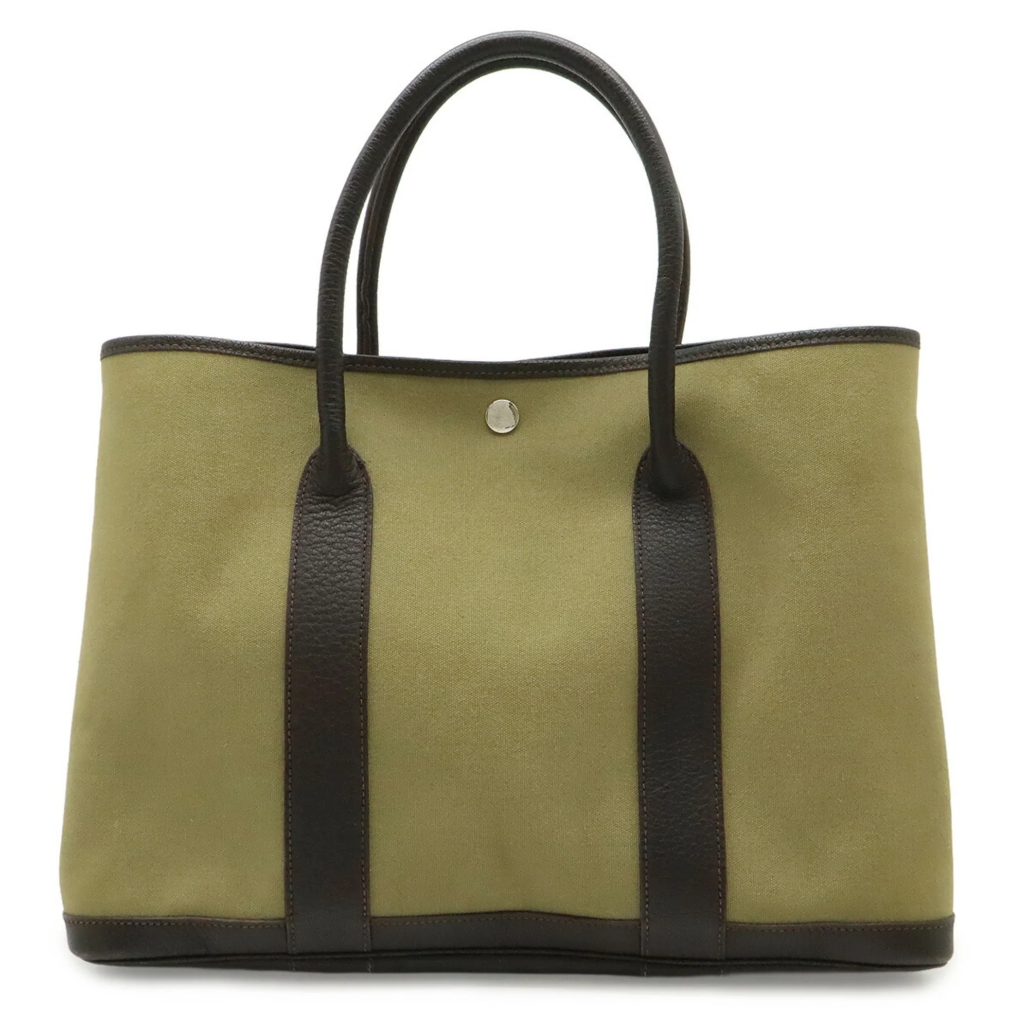 Garden Party Tote Toile and Leather 36 - Image 2