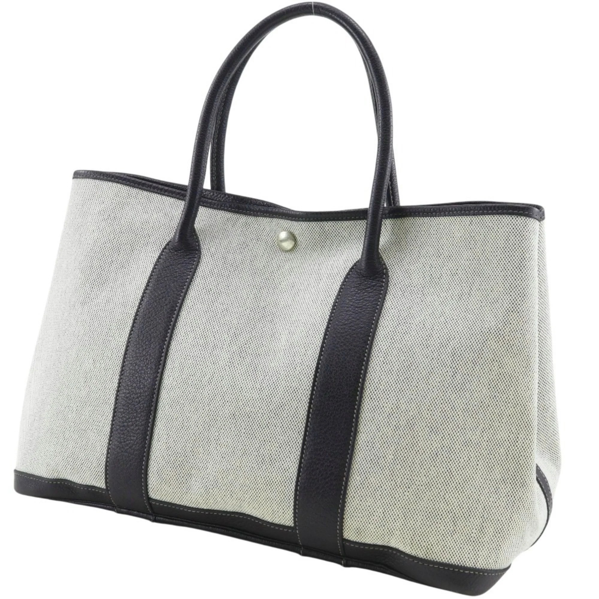 Garden Party Tote Toile and Leather 36 - Image 2