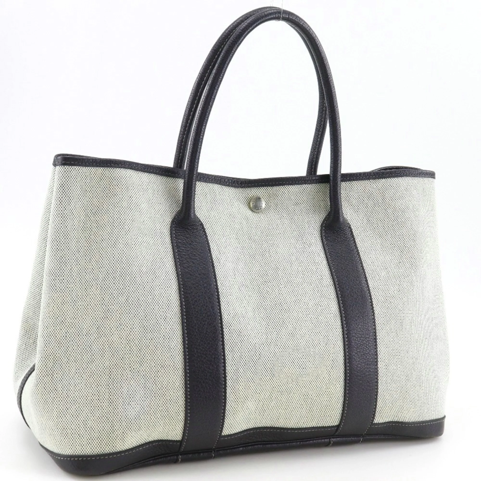 Garden Party Tote Toile and Leather 36 - Image 3