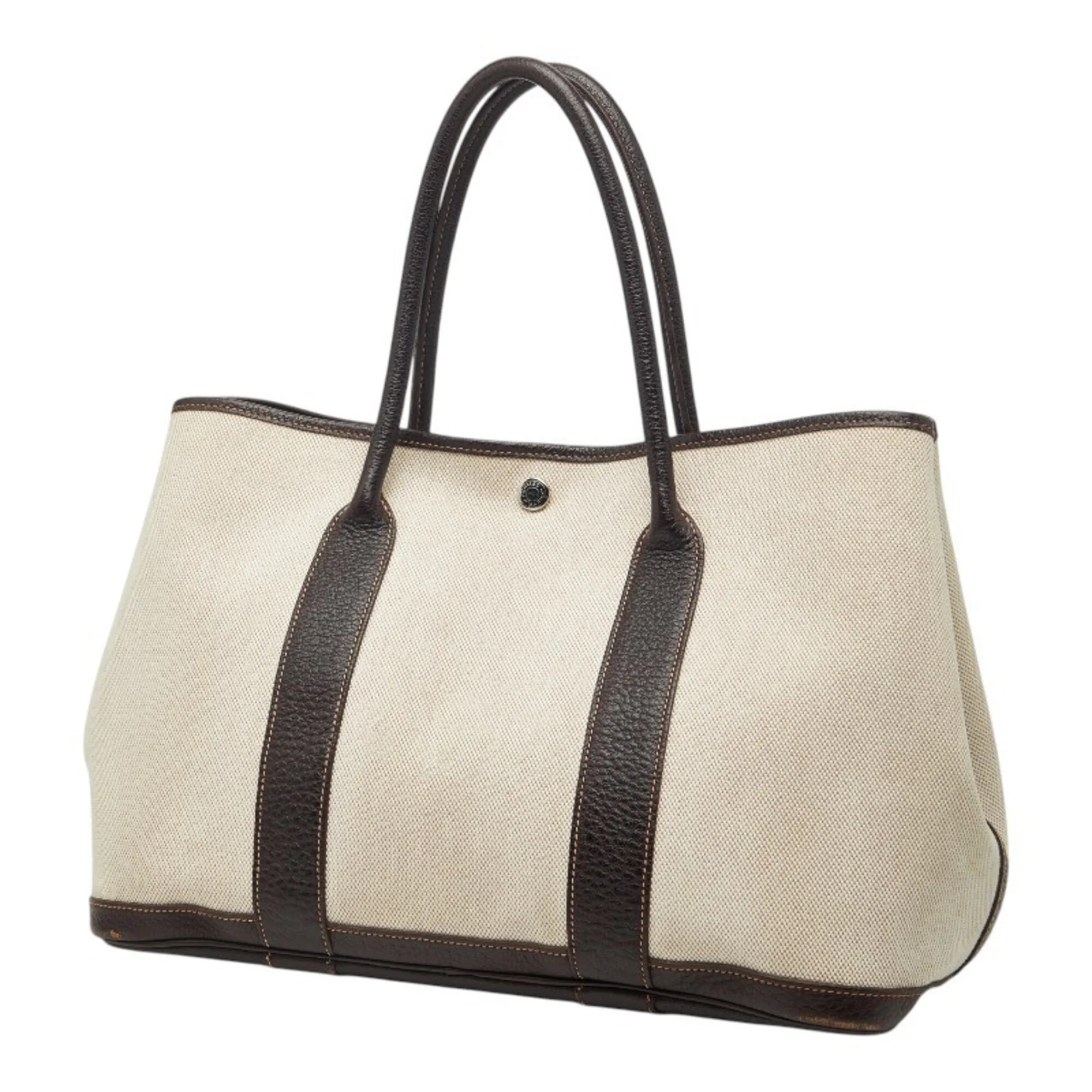 Garden Party Tote Toile and Leather 36 - Image 2