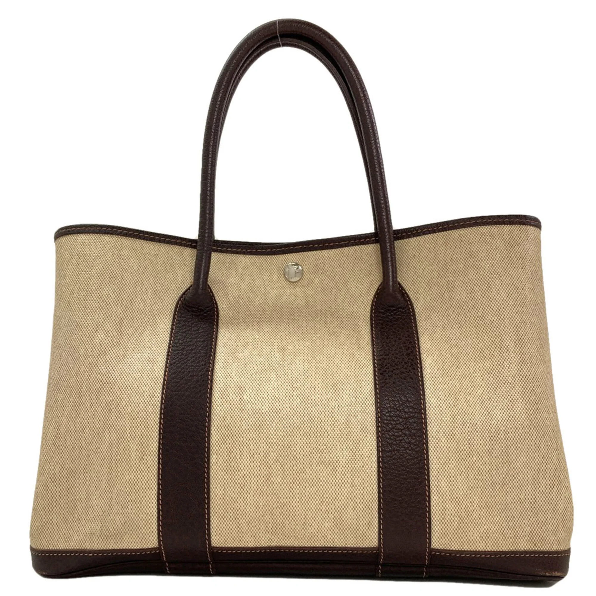 Garden Party Tote Toile and Leather 36 - Image 2