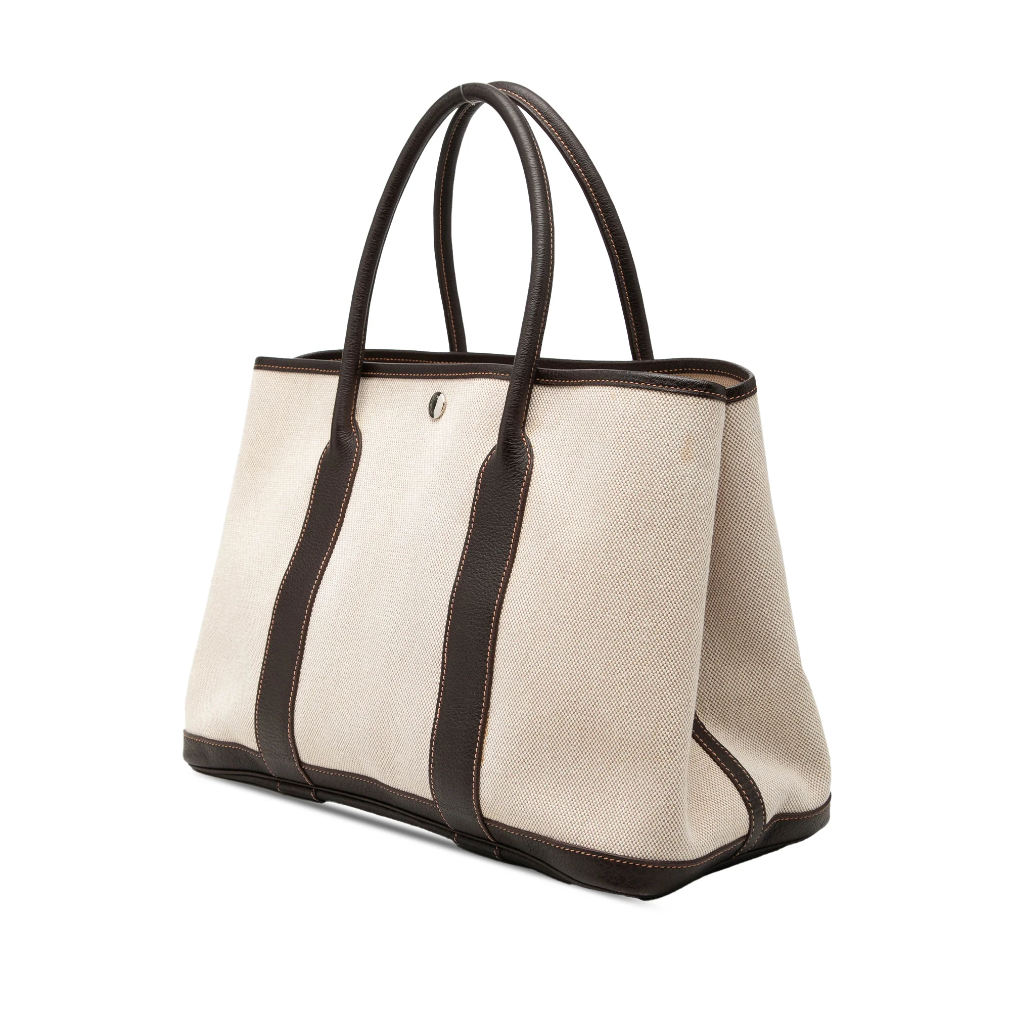 Garden Party Tote Toile and Leather 36 - Image 2