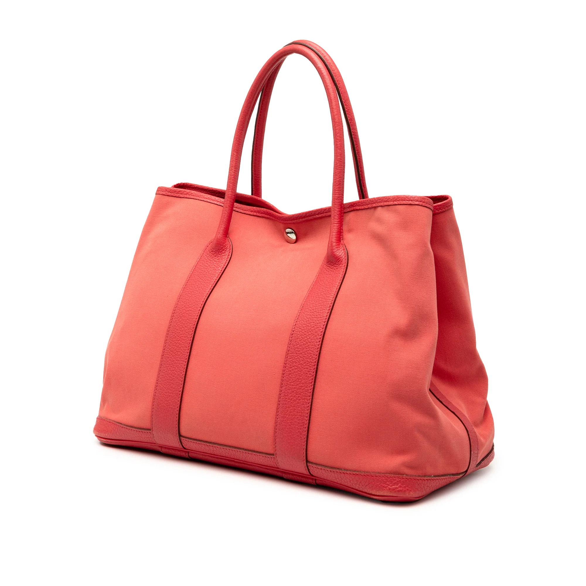 Garden Party Tote Toile and Leather 36 - Image 2