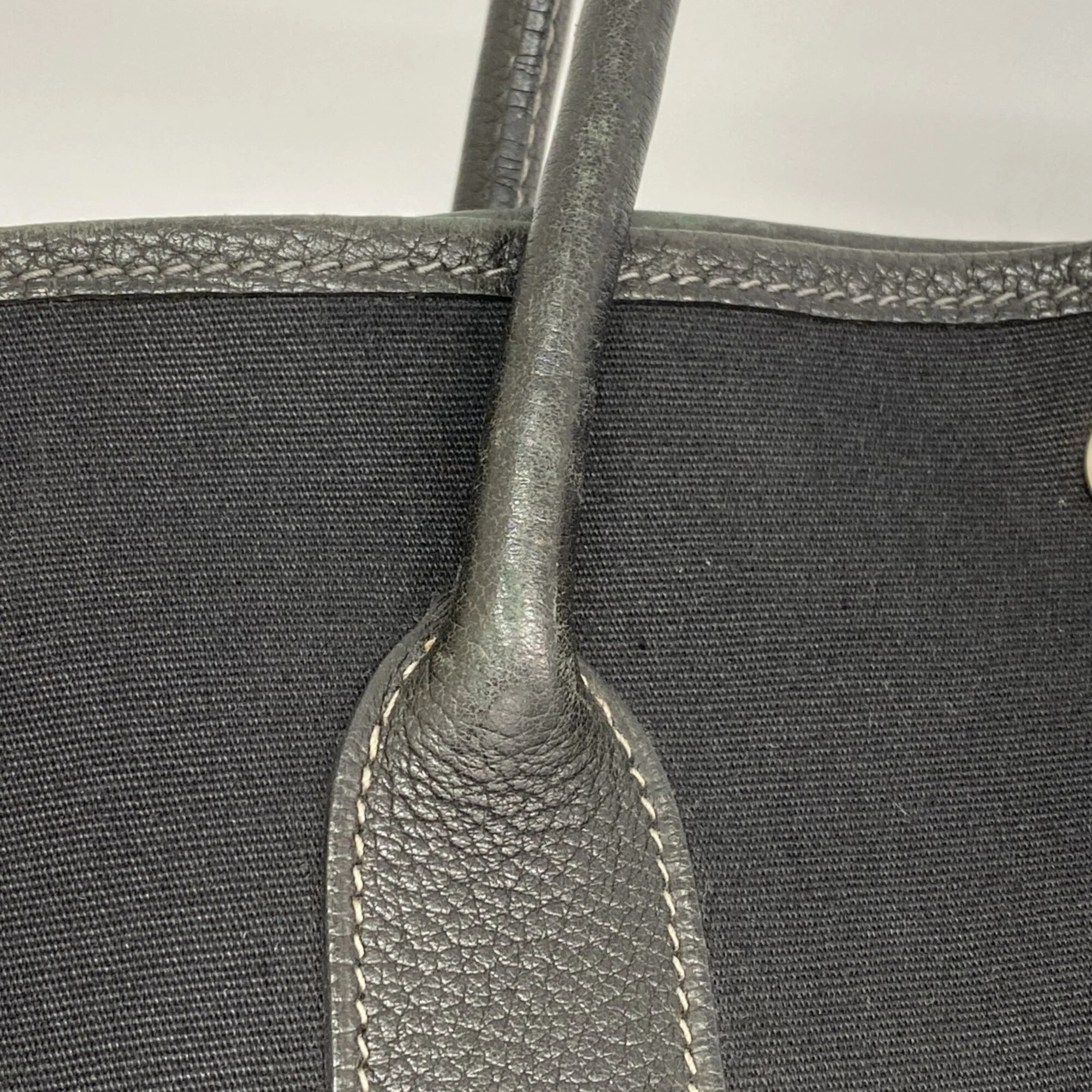 Garden Party Tote Toile and Leather 36 - Image 9