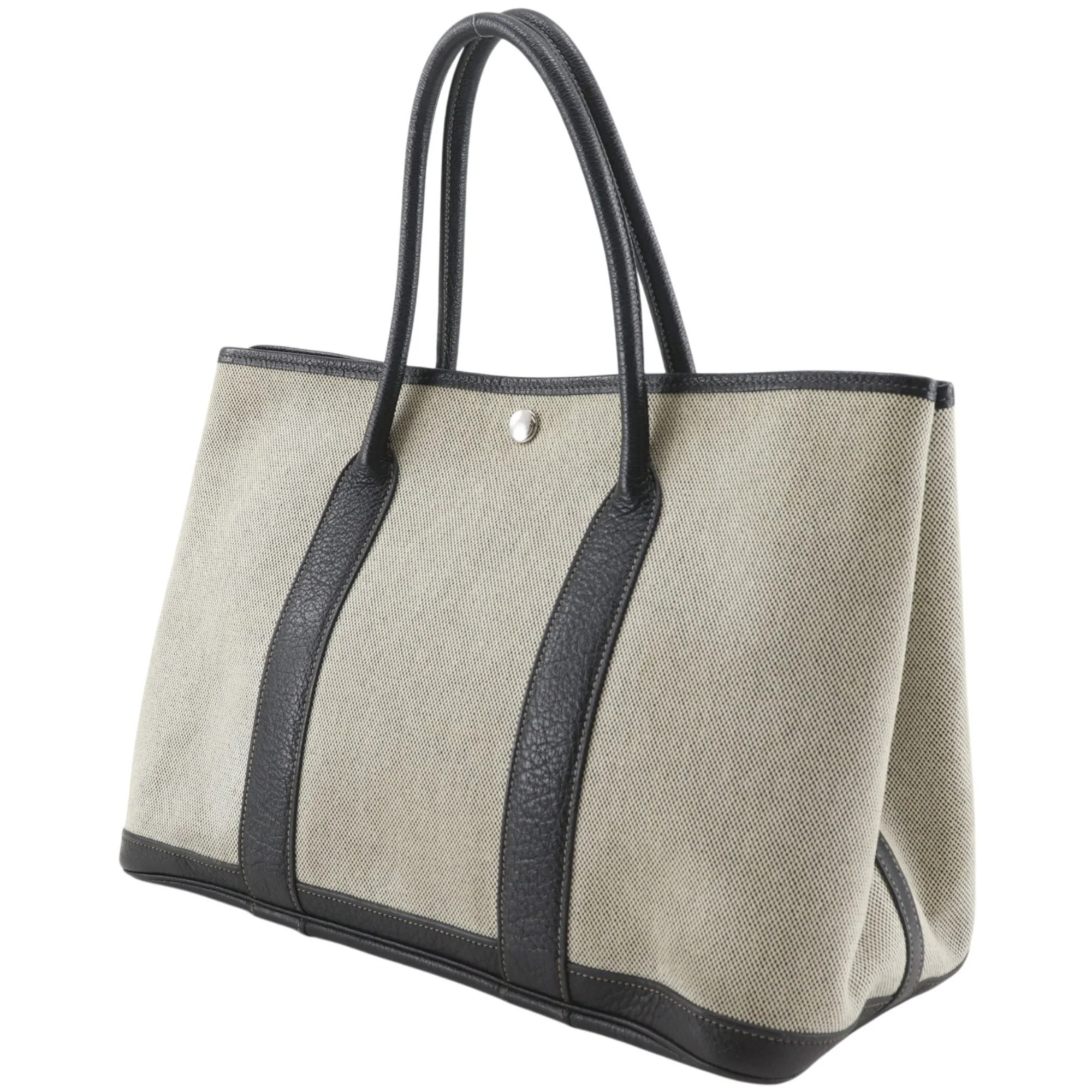 Garden Party Tote Toile and Leather 36 - Image 2