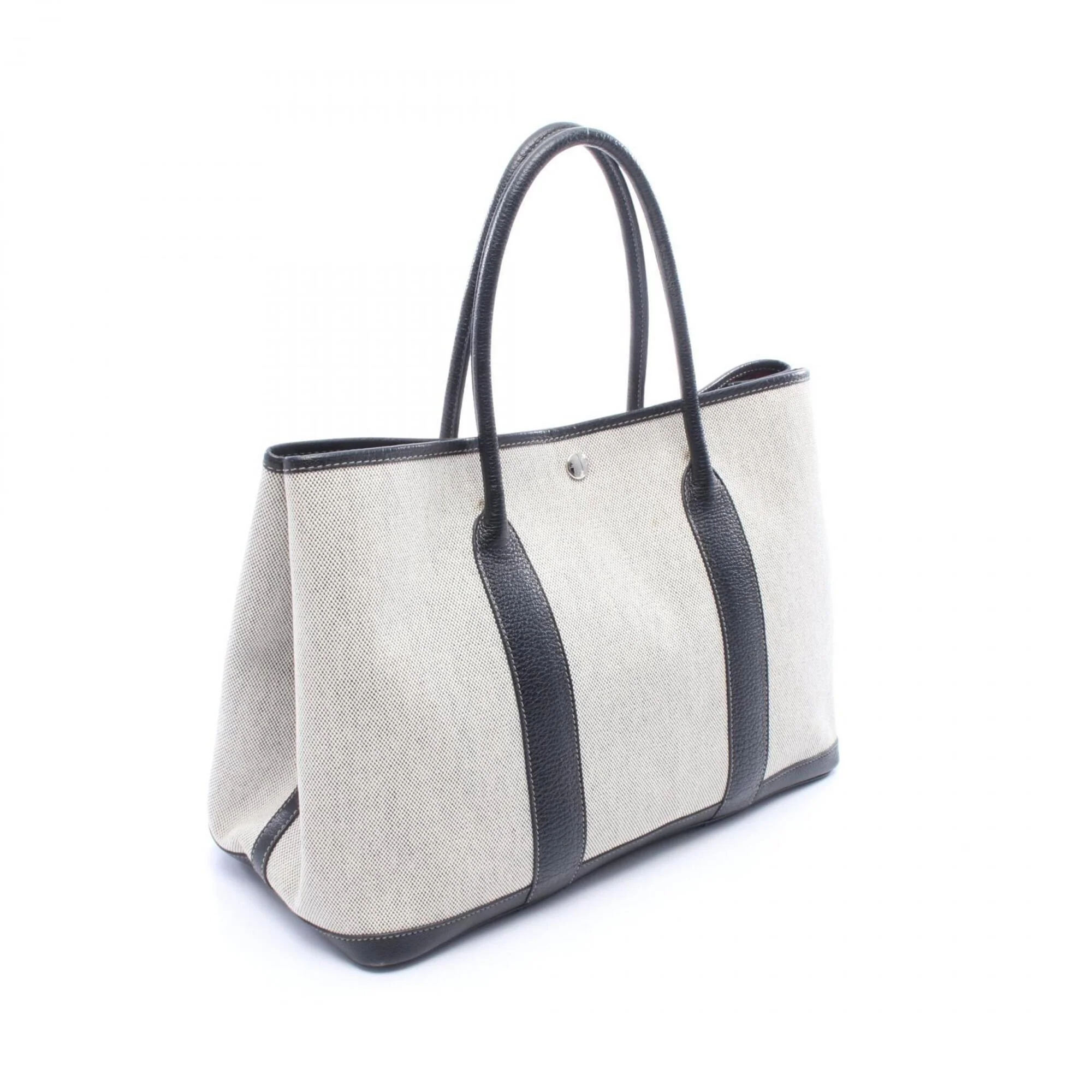 Garden Party Tote Toile and Leather 36 - Image 2